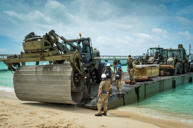 Cover image: An Army Mexifloat raft during disaster relief operations in the Caribbean (Picture: MOD).
