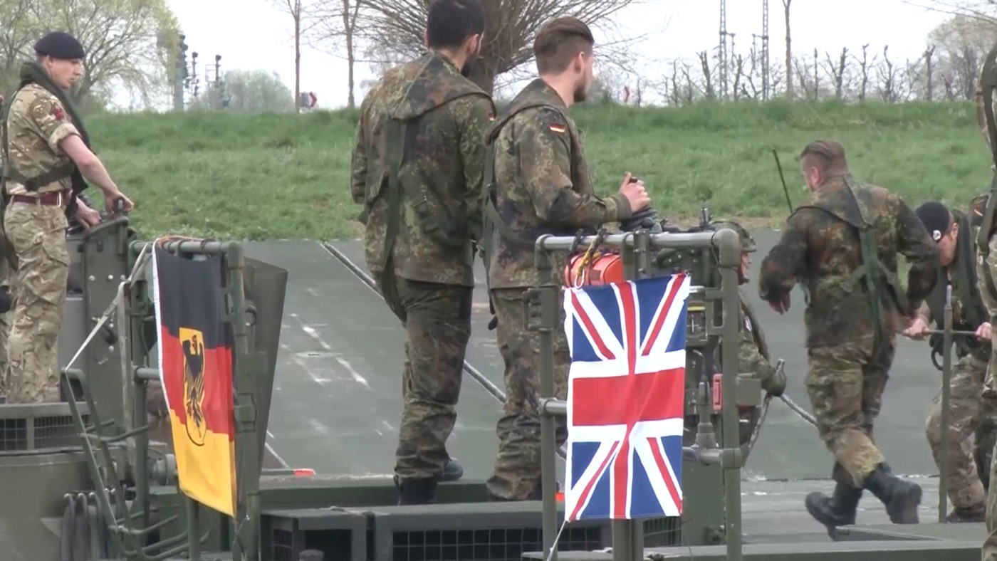 UK and German Troops