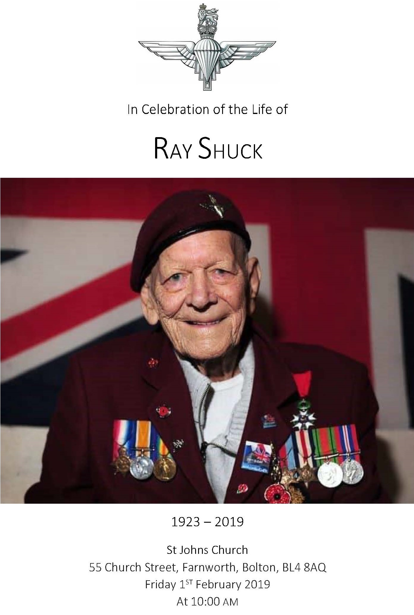 Obituary for Ray Shuck, 95, the late D-Day veteran