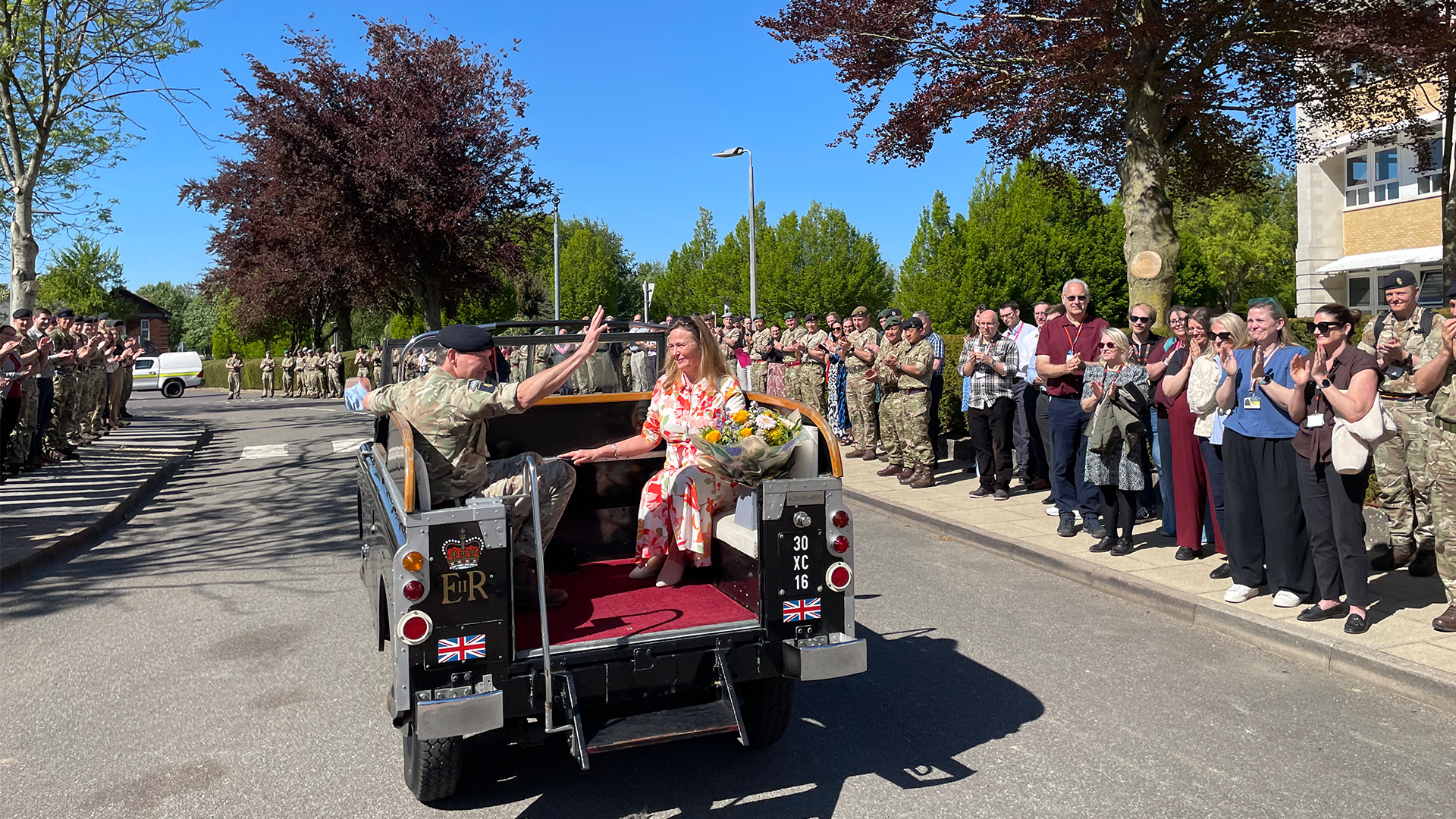  Sir David Eastman departed Army Headquarters in the Late Queen Mother's Land Rover