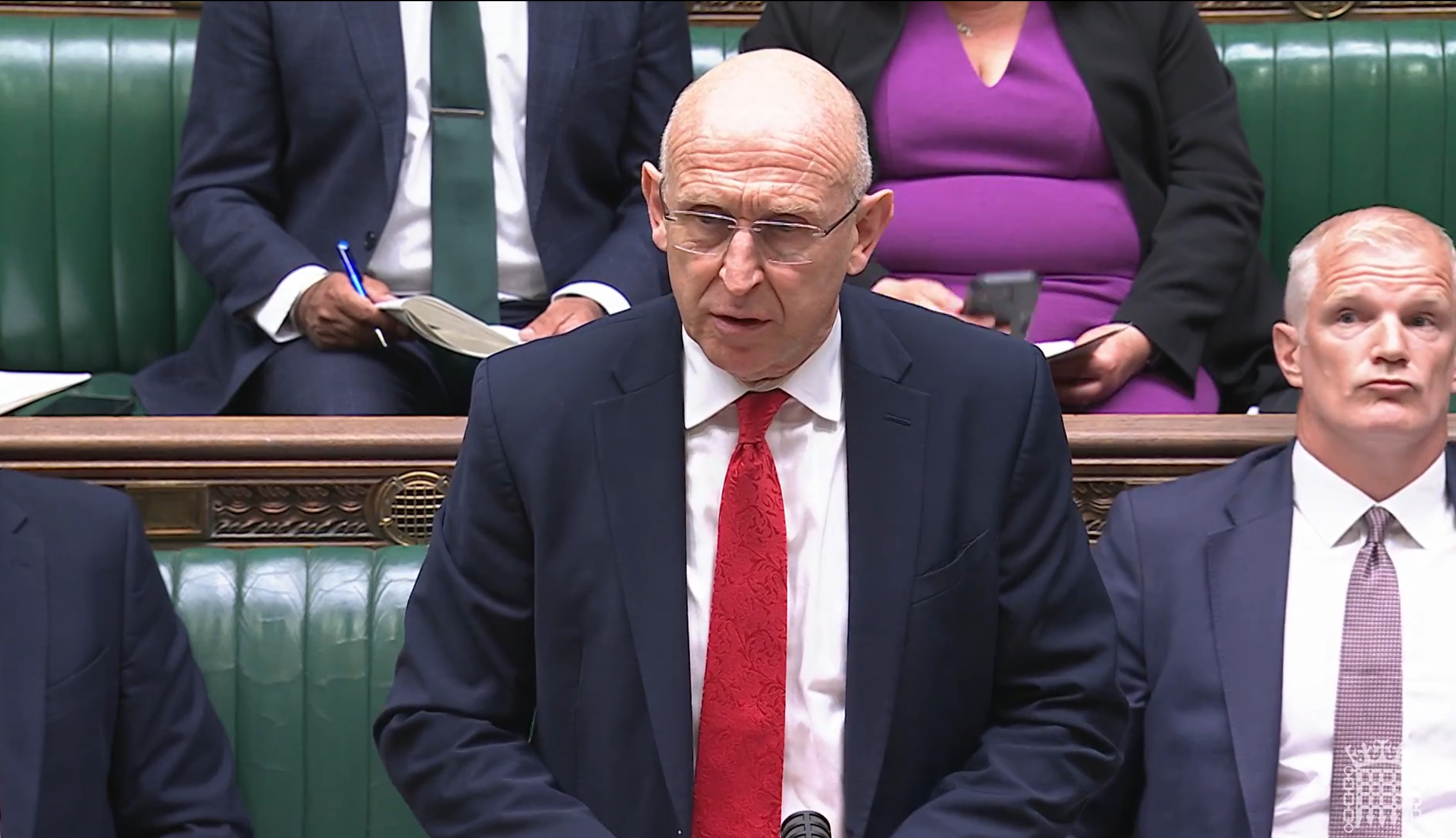 Defence Secretary John Healey speaking in Commons during Defence Questions