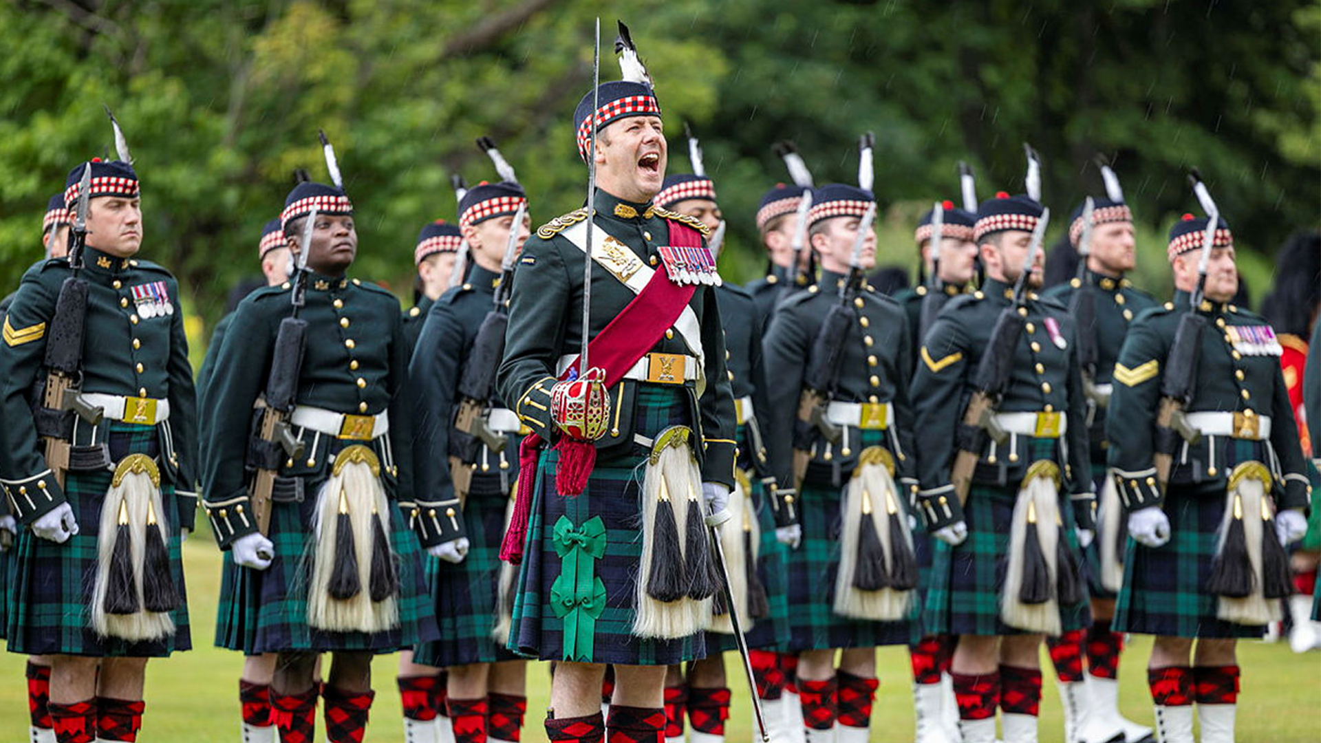 Major Blair of Balaklava Company, 5th Battalion, The Royal Regiment of Scotland, Ceremony of the Keys, Palace of Holyrood House, Edinburgh