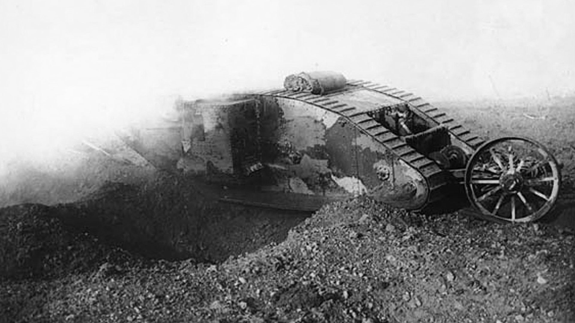 A Mark I tank in action during the Battle of the Somme (Picture: Keith Corrigan)