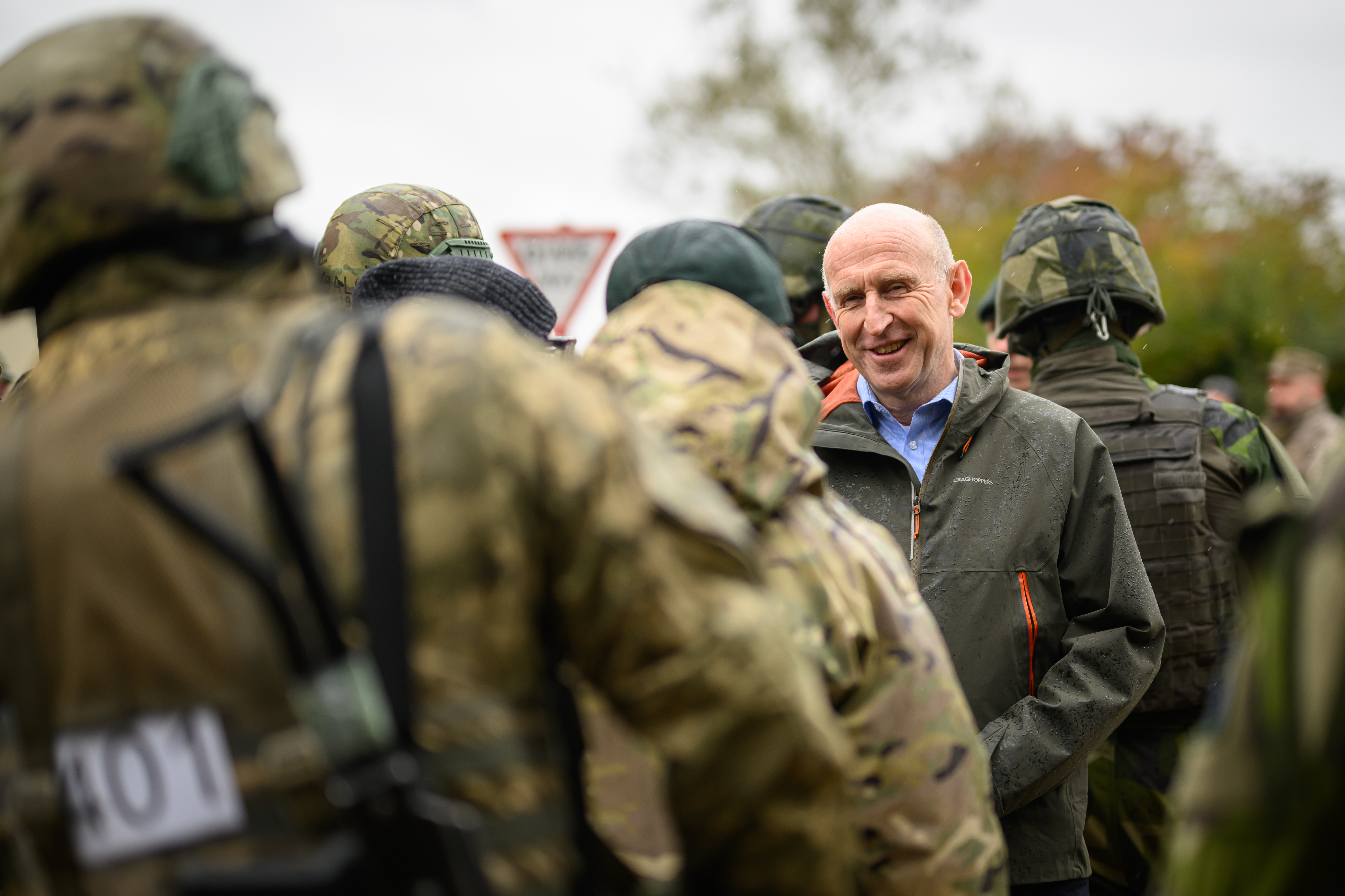 John Healey at Ukrainian training Op Interflex 201024 CREDIT PA