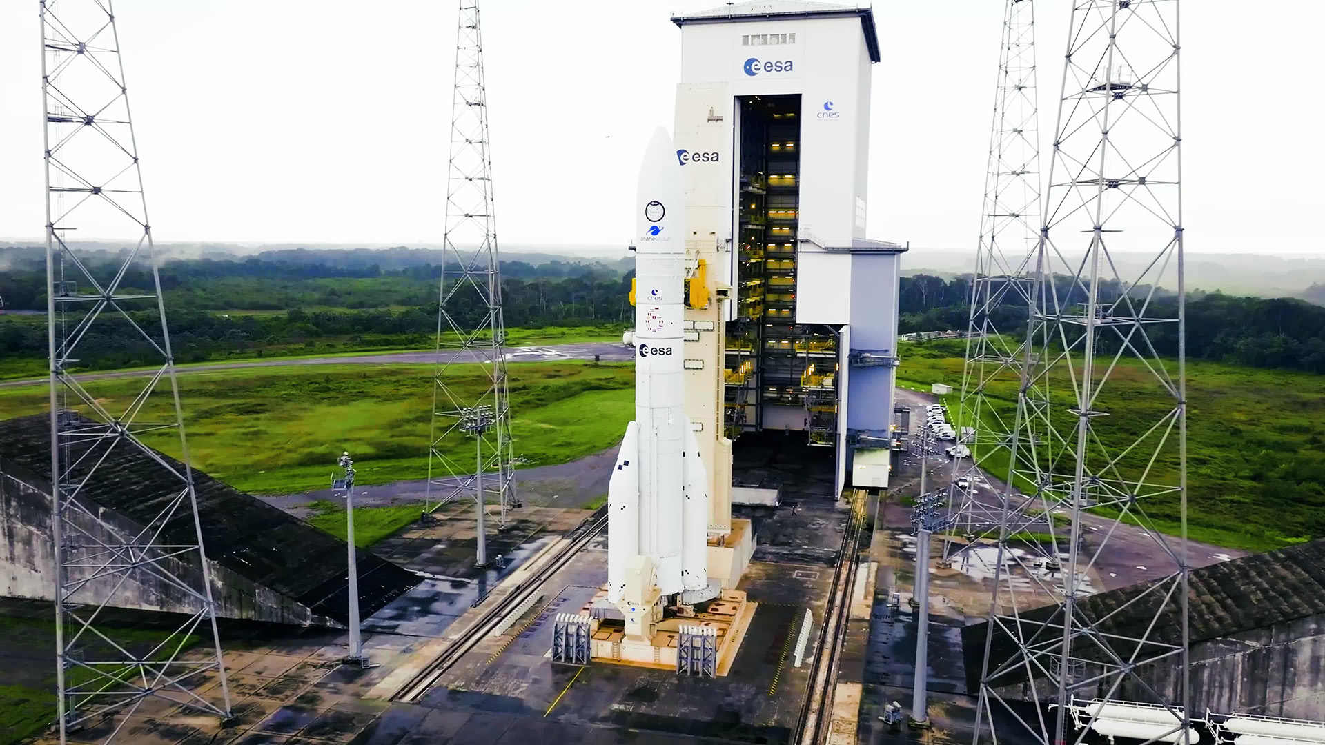 A rocket at the European Space Agency site