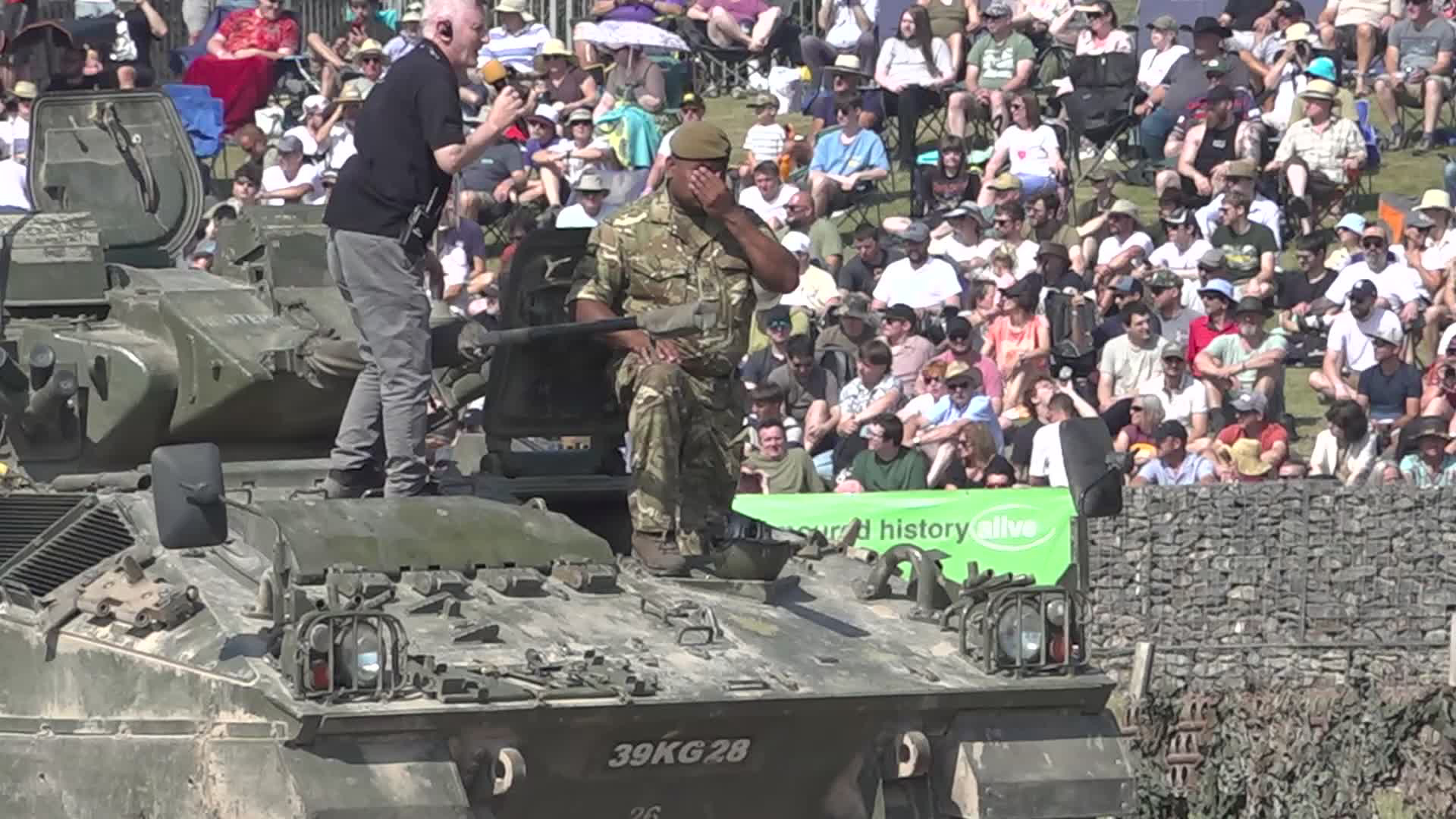 It was an emotional time for the senior NCO as his vehicle came to a halt and he reflected on the events that took place all those years ago (Picture: BFBS)
