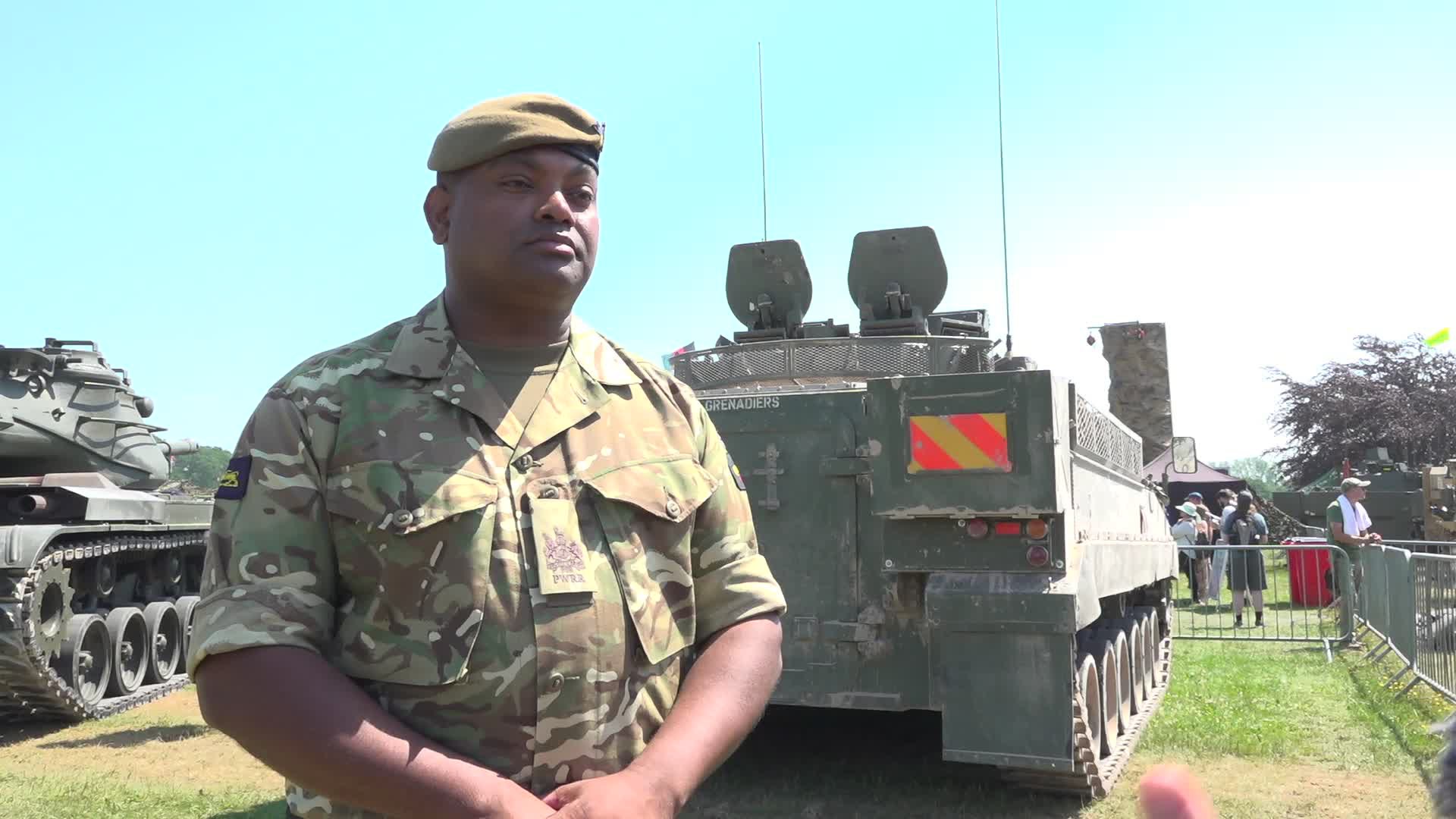 Johnson Beharry was badly wounded in the second of the two actions for which he was awarded his VC (Picture: BFBS) 