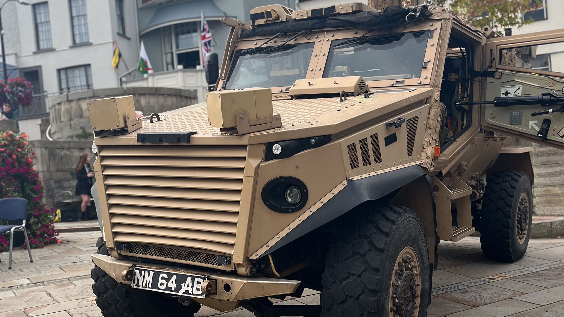 1 Rifles showed off one of its new Foxhound vehicles as the battalion re-roles to Light Mechanised Infantry
