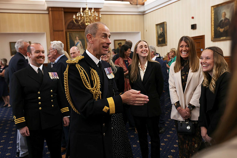 HRH The Duke of Edinburgh spoke with RFA sailors during the event held on Whale Island