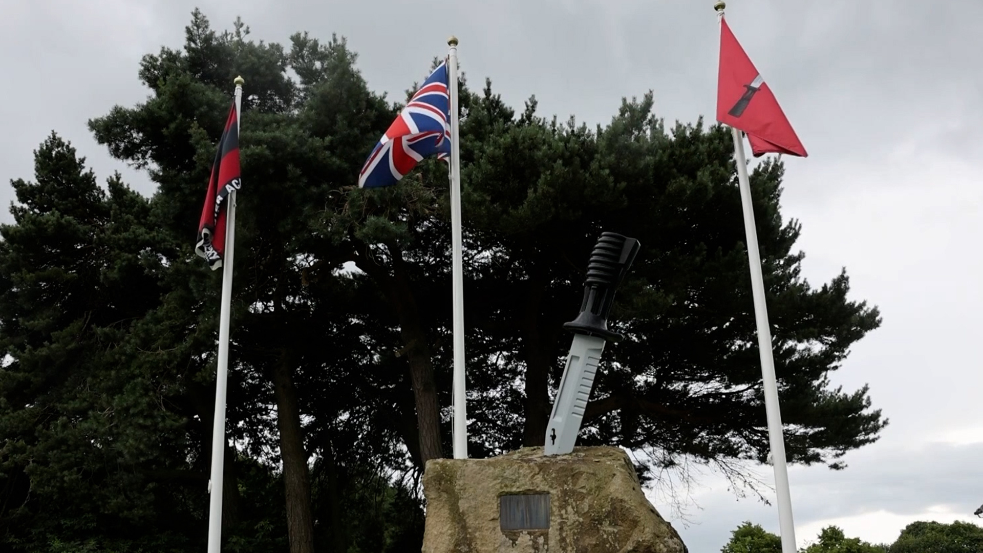 The bayonet sculpture is a vivid symbol of Infantry Training Centre Catterick