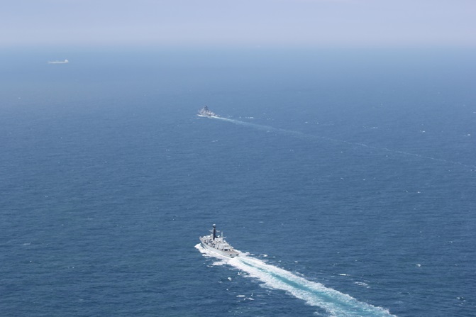 HMS Iron Duke escort