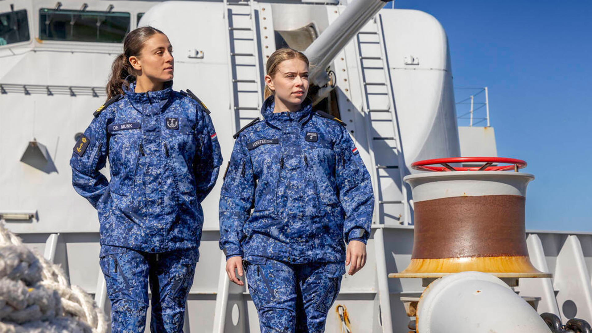 The Dutch DOKS uniform in Netherlands Fractal Pattern camo is being made available in branch-specific colours