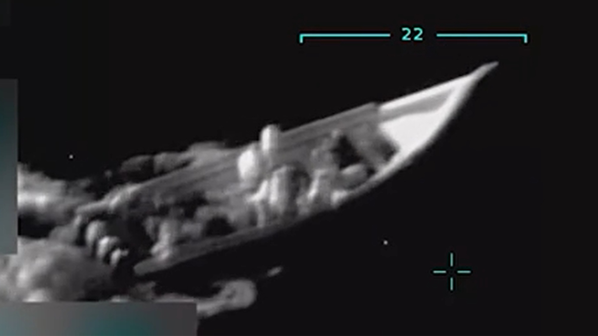 The boat was travelling at speed as it was being monitored before the munition struck