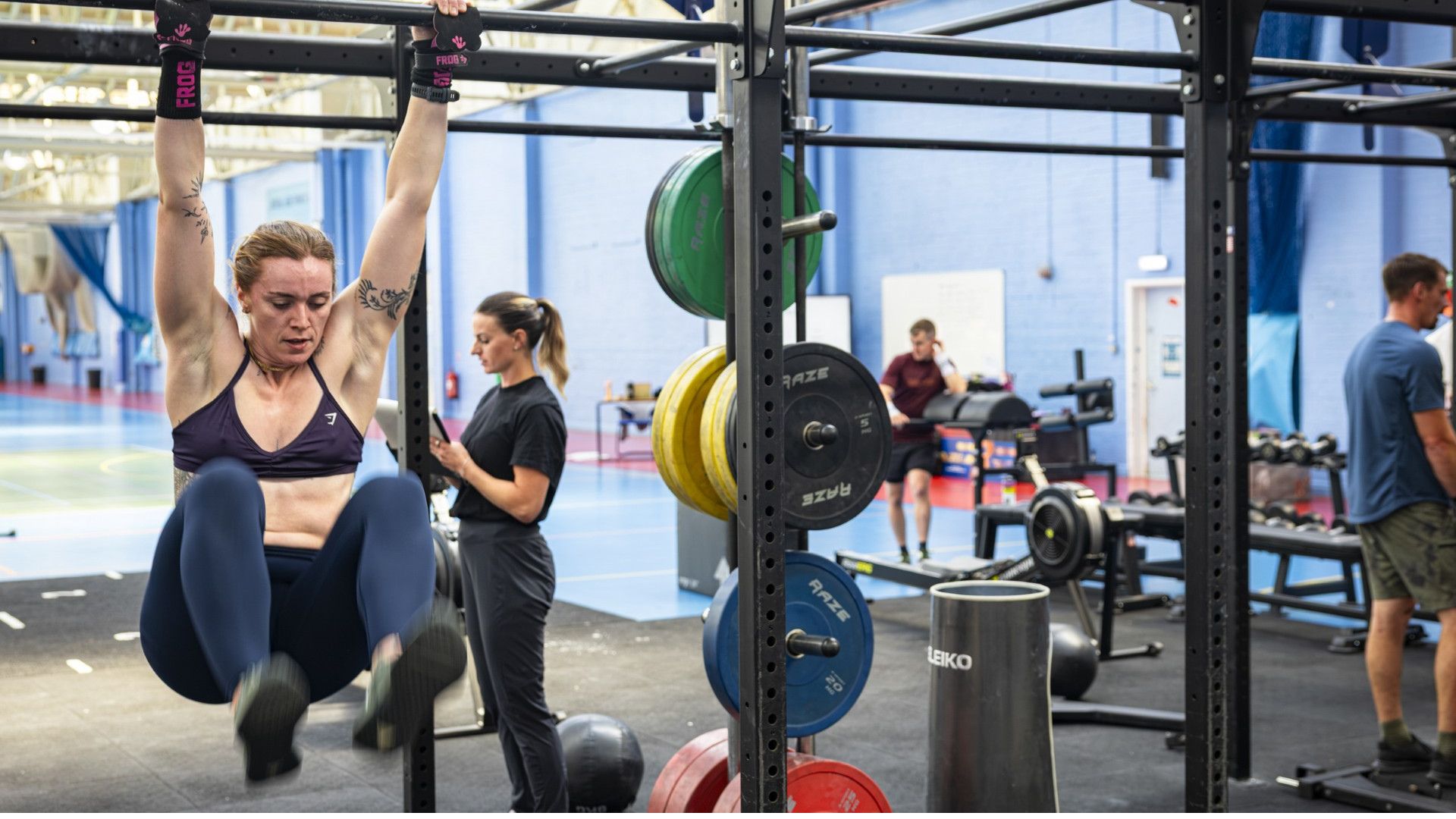 Toes-to-bar is a core and gymnastics exercise in CrossFit where an athlete hangs from a pull-up bar and raises both feet to touch the bar at the same time (Picture: RAF)