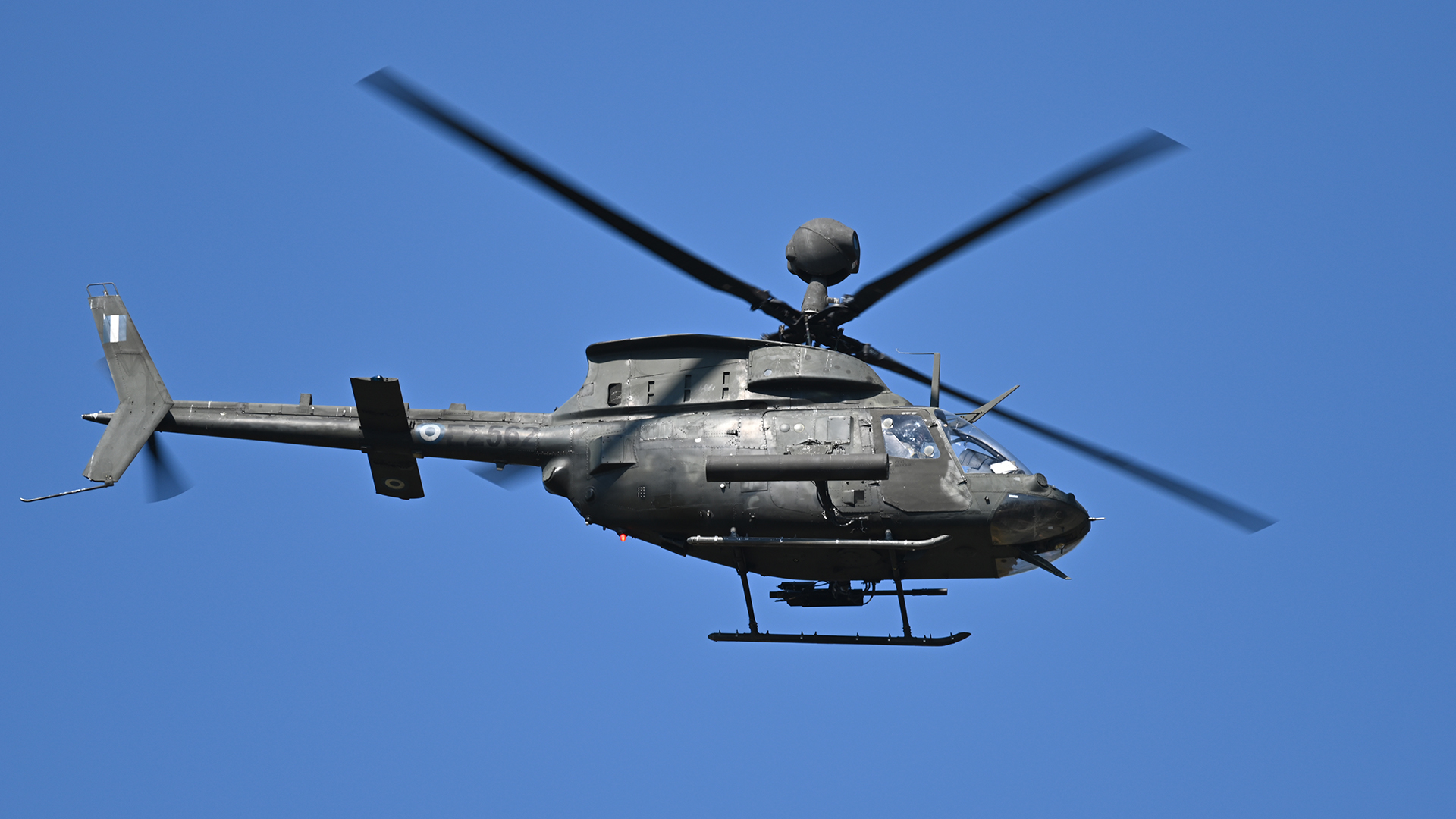 The OH-58 Kiowa - this one is in Greek service - gets its name from the members of an indigenous people of the southern Great Plains of the US, now living mainly in Oklahoma (Picture: US Department of War)