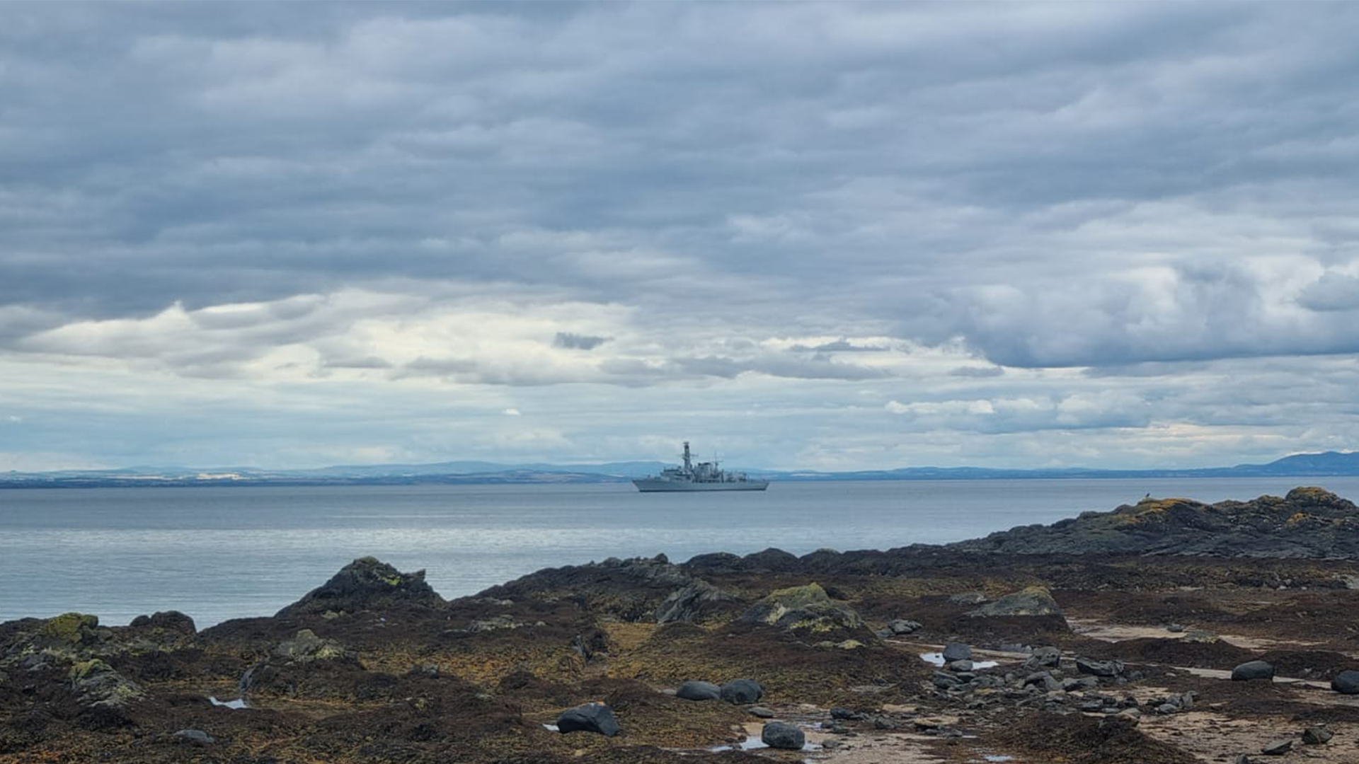 HMS Iron Duke anchor in Firth of Forth during the first weekend of August (Picture: Royal Navy)