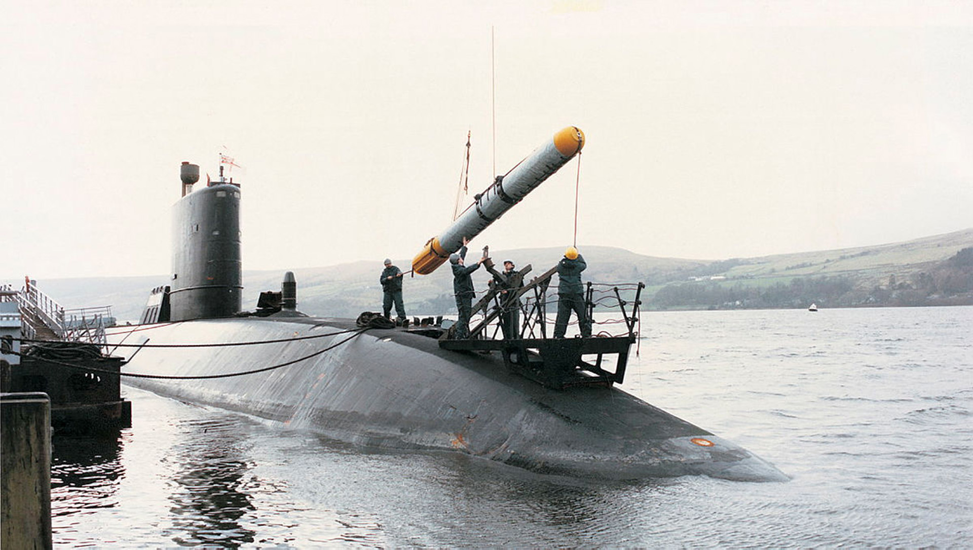 A Spearfish torpedo being loaded into a Royal Navy submarine (Picture: BAE Systems)