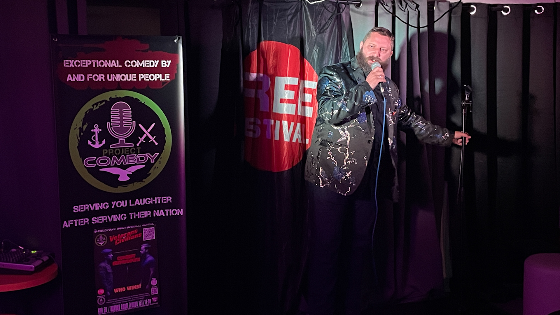 Project Comedy's Nick Cheng performing at the Edinburgh Fringe