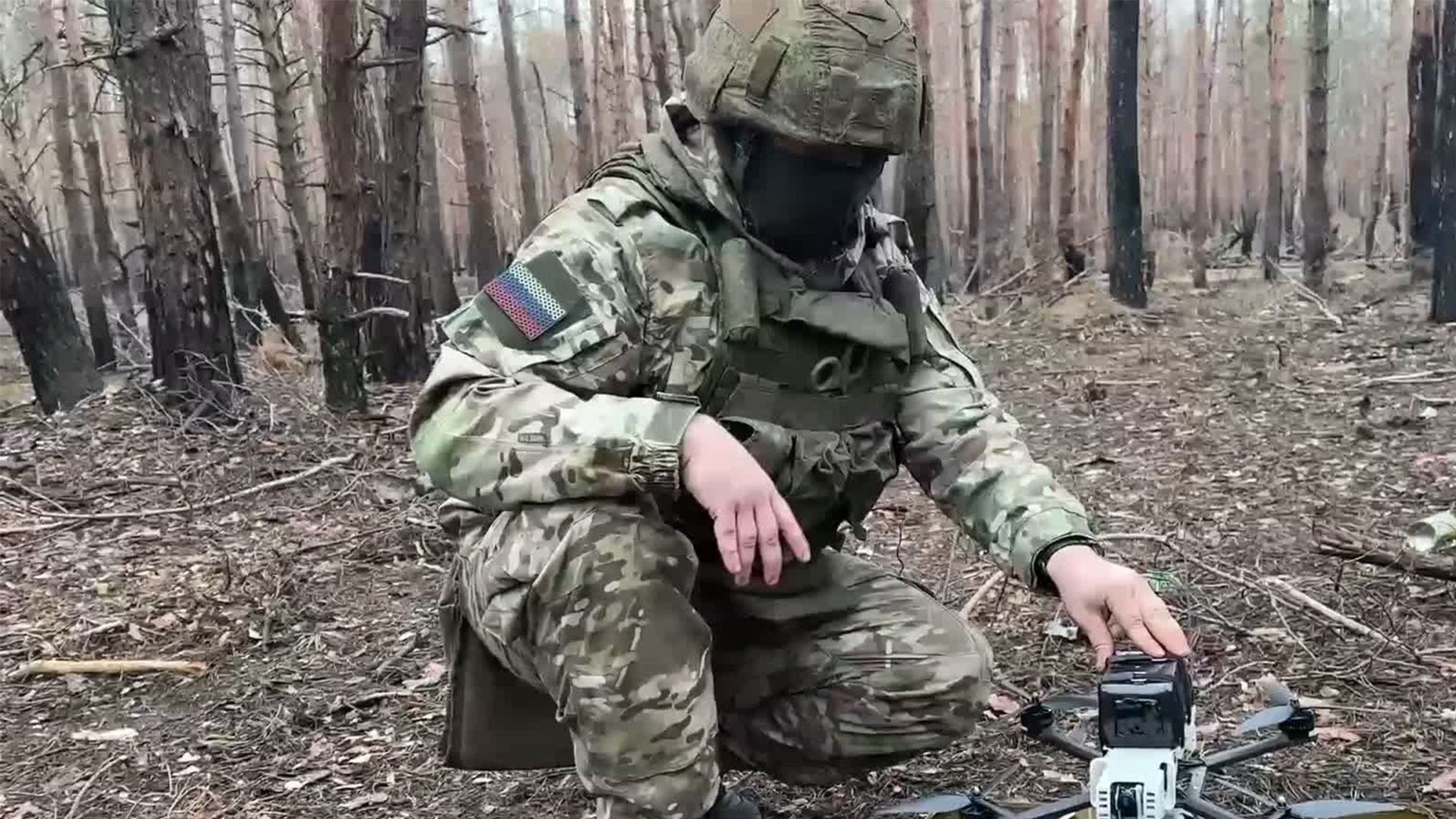  Russian soldier with drone