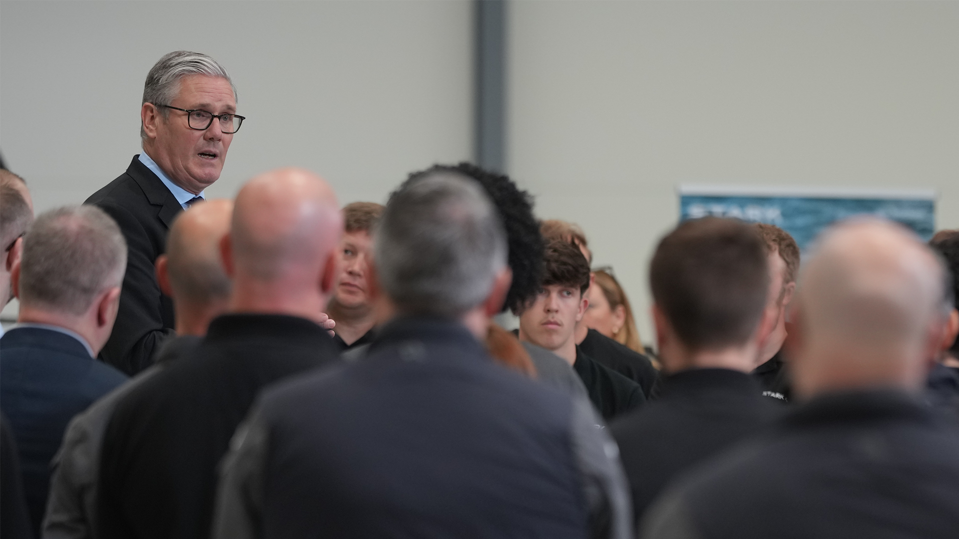 050626 Prime Minister Sir Keir Starmer during a visit to STARK, a leading defence tech company in Swindon CREDIT PA