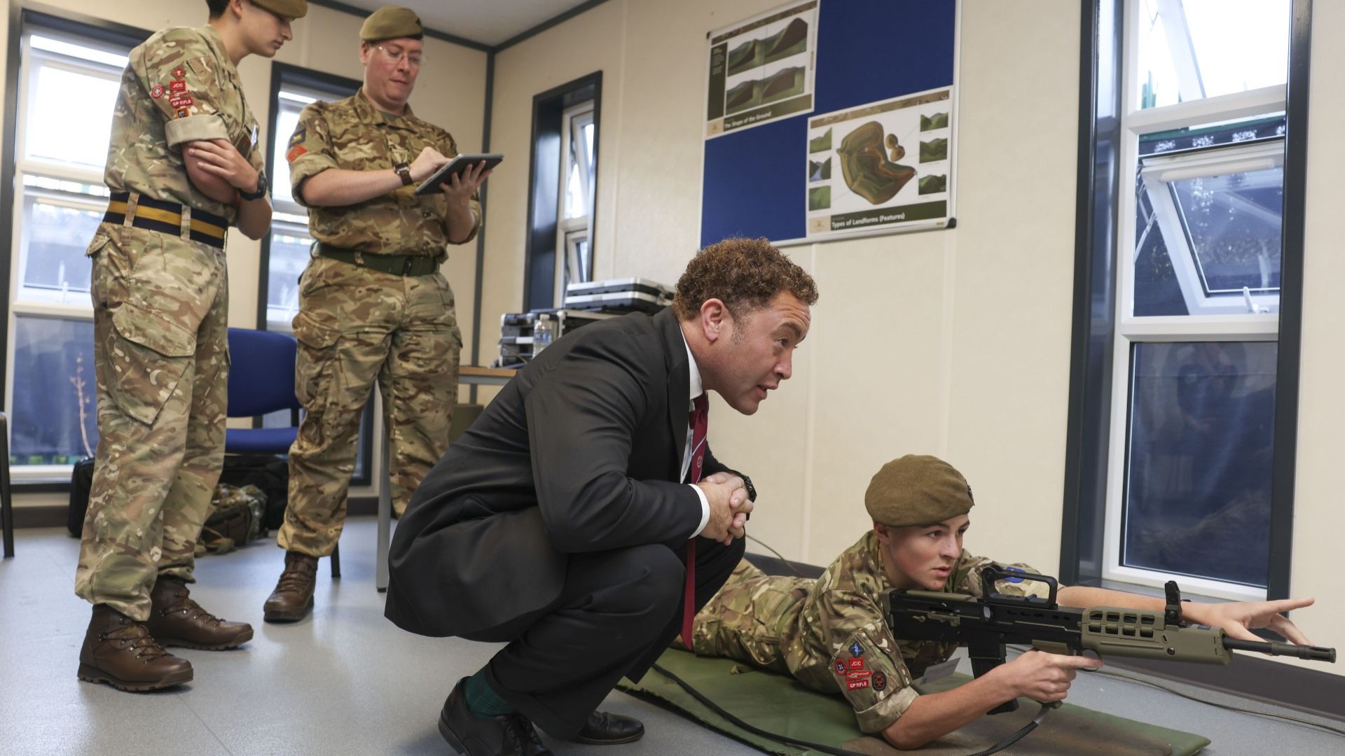 Mr Bailey attended the opening of a new cadet centre in Hastings, Sussex (Picture: UK Gov)