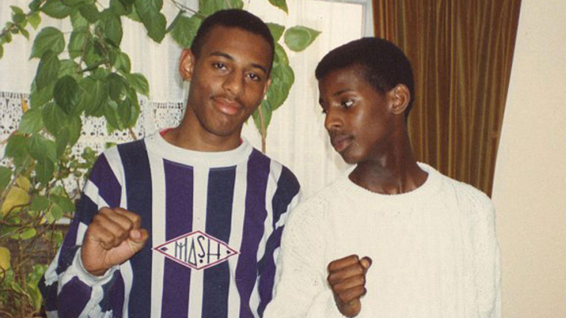 Murdered British teenager Stephen Lawrence with his brther Stuart (Picture: James Boardman Archive)