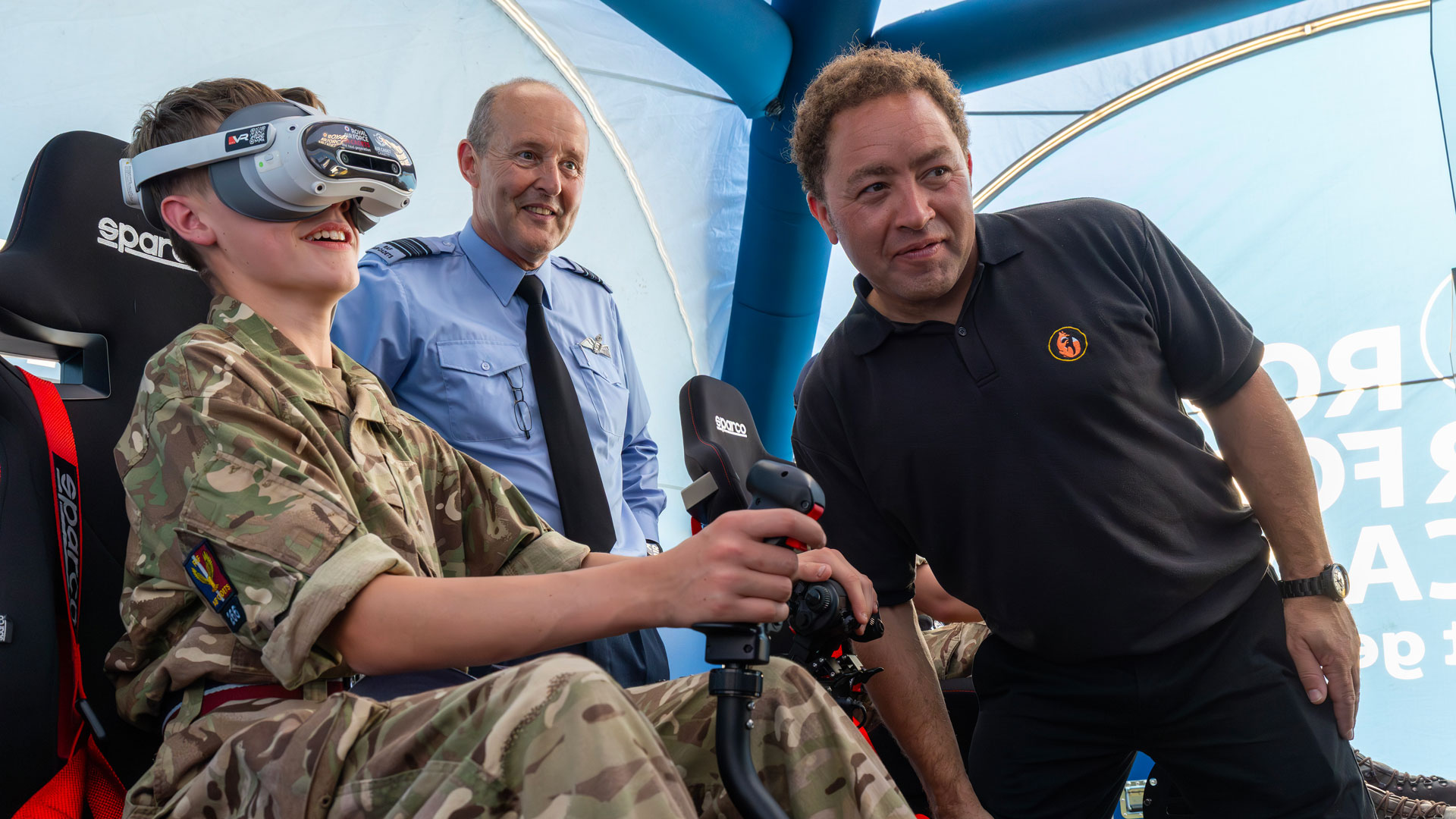 The Minister for Veterans and People, Calvin Bailey MP (right), visited Army Cadets at Beckingham Training Camp and RAF Air Cadets at RAF Waddington in August 2026 (Picture: MOD)