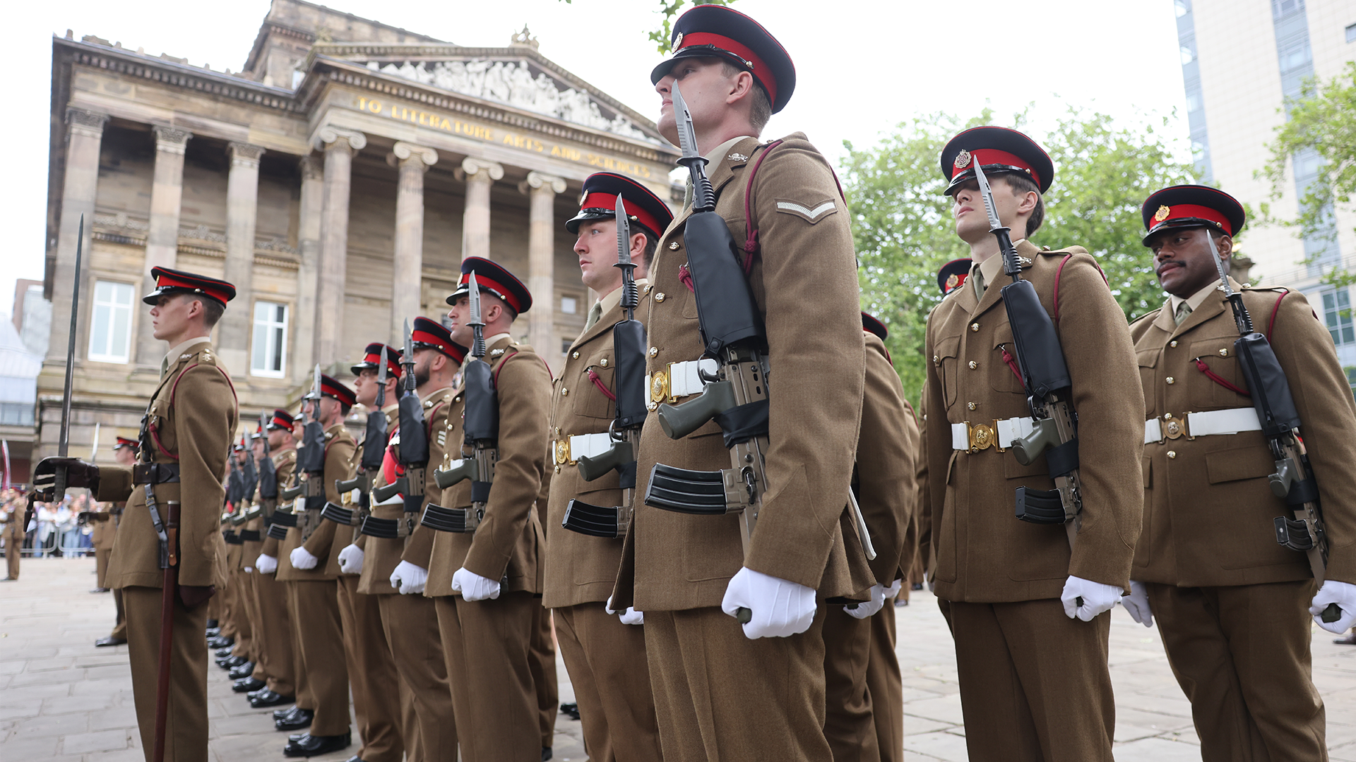 The parade in Preston involved soldiers from the regiment's 1st (Regular) and 4th (Reserves) battalions, as well as personnel from 3 Ranger,