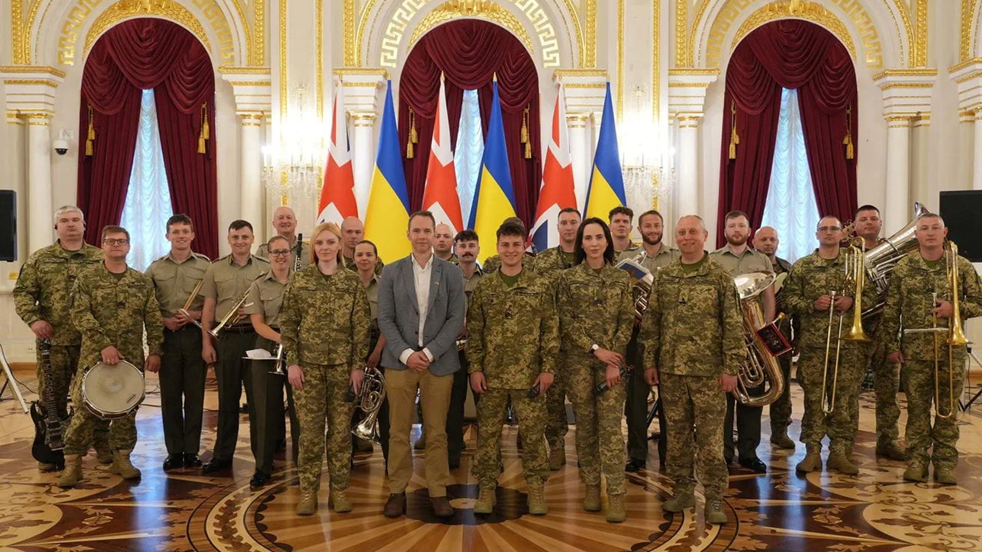 Royal Marines Band and Ukraine's wounded warriors