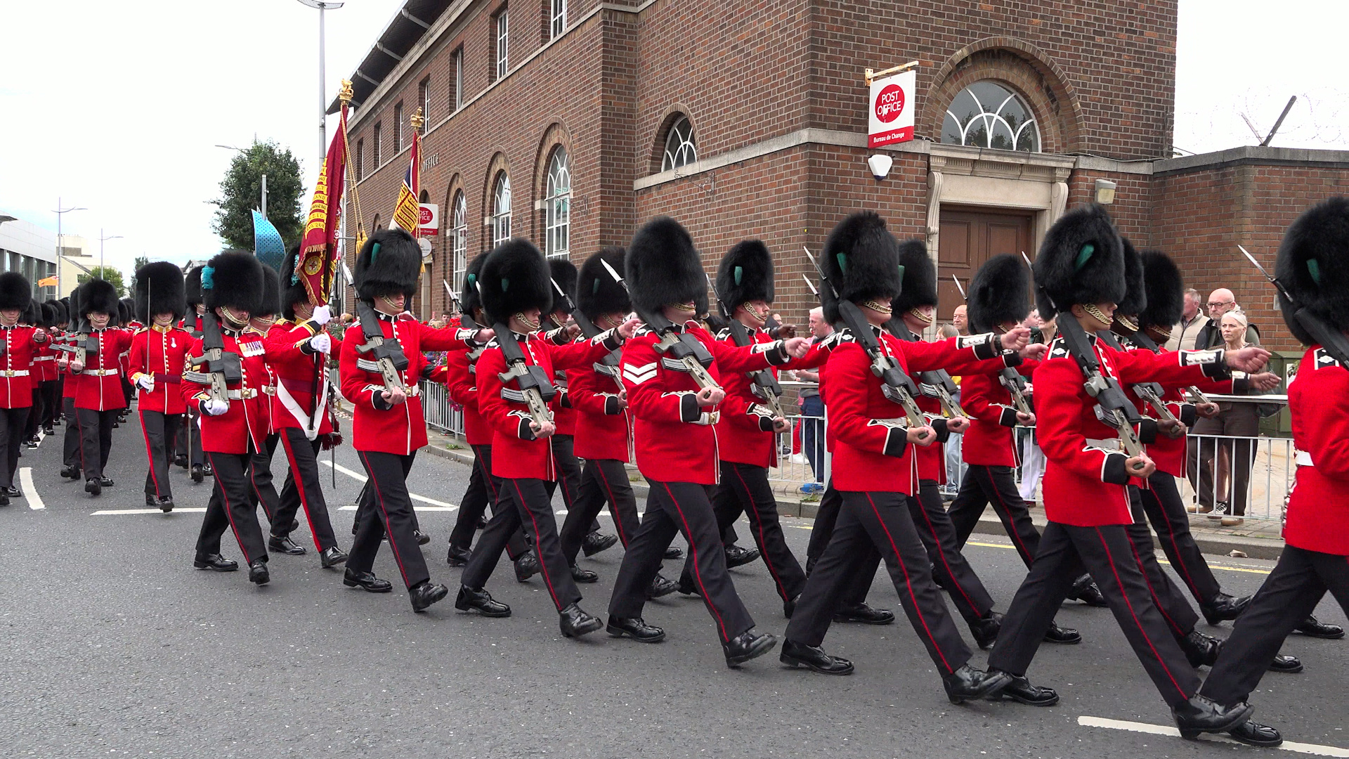 Irish Guards Parading in Bangor for their 125th anniversary
