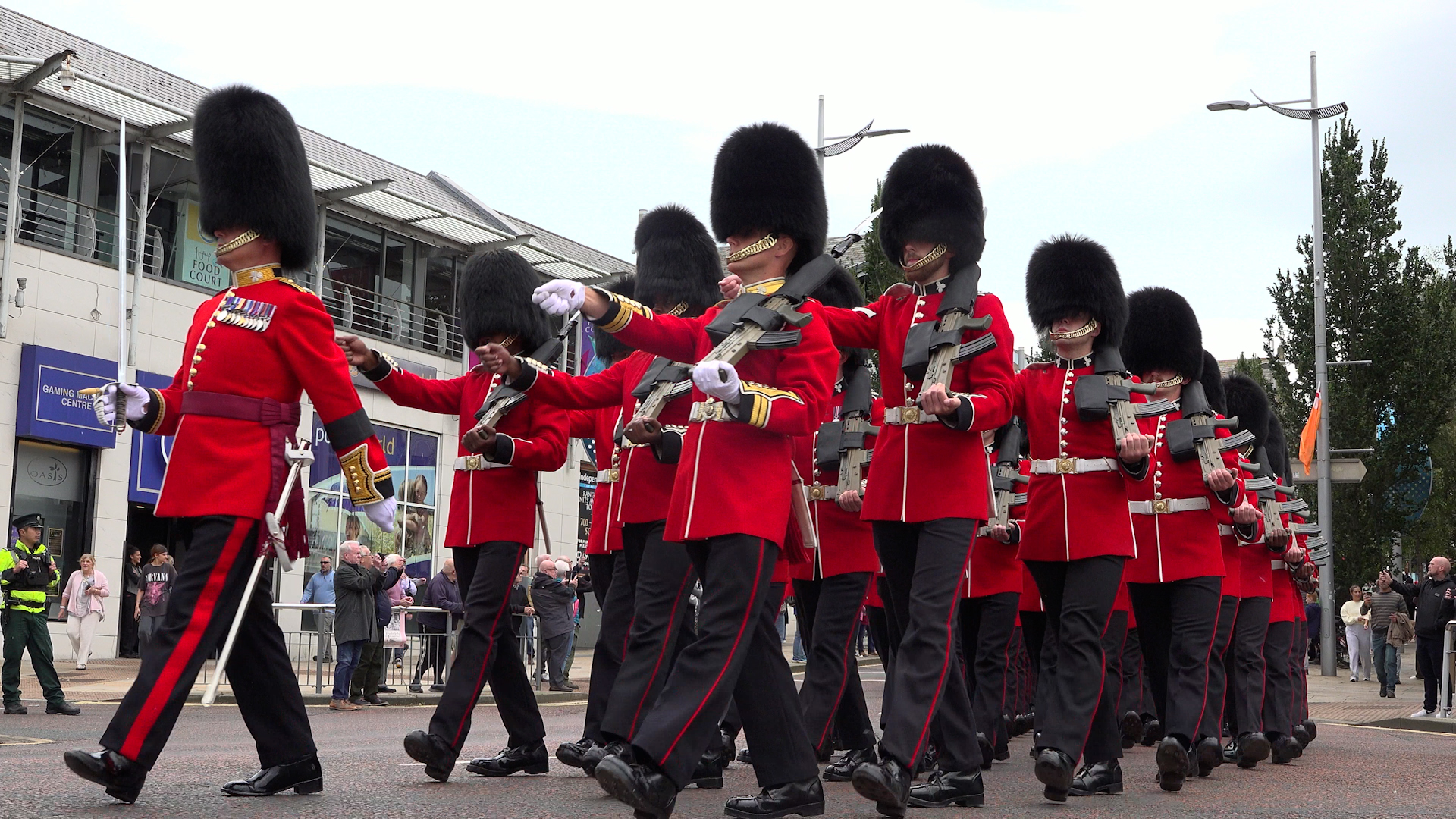 Irish Guards Parading in Bangor for their 125th anniversary