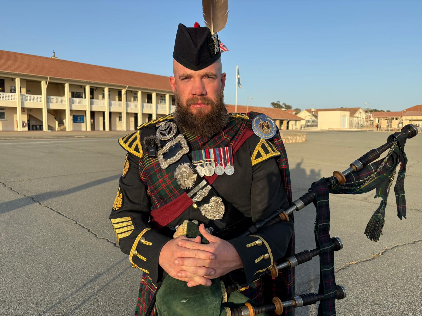 Pipe Major Grant Roberts said coming out on parade gives him a sense of pride