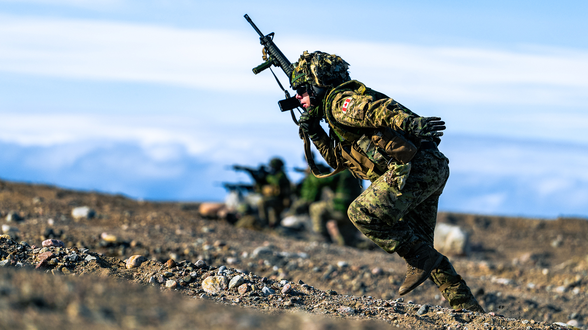 These soldiers will soon be swapping their C7s and early variants of the C8 with the new C25 under the Canadian Modular Assault Rifle project (Picture: Canadian armed forces)
