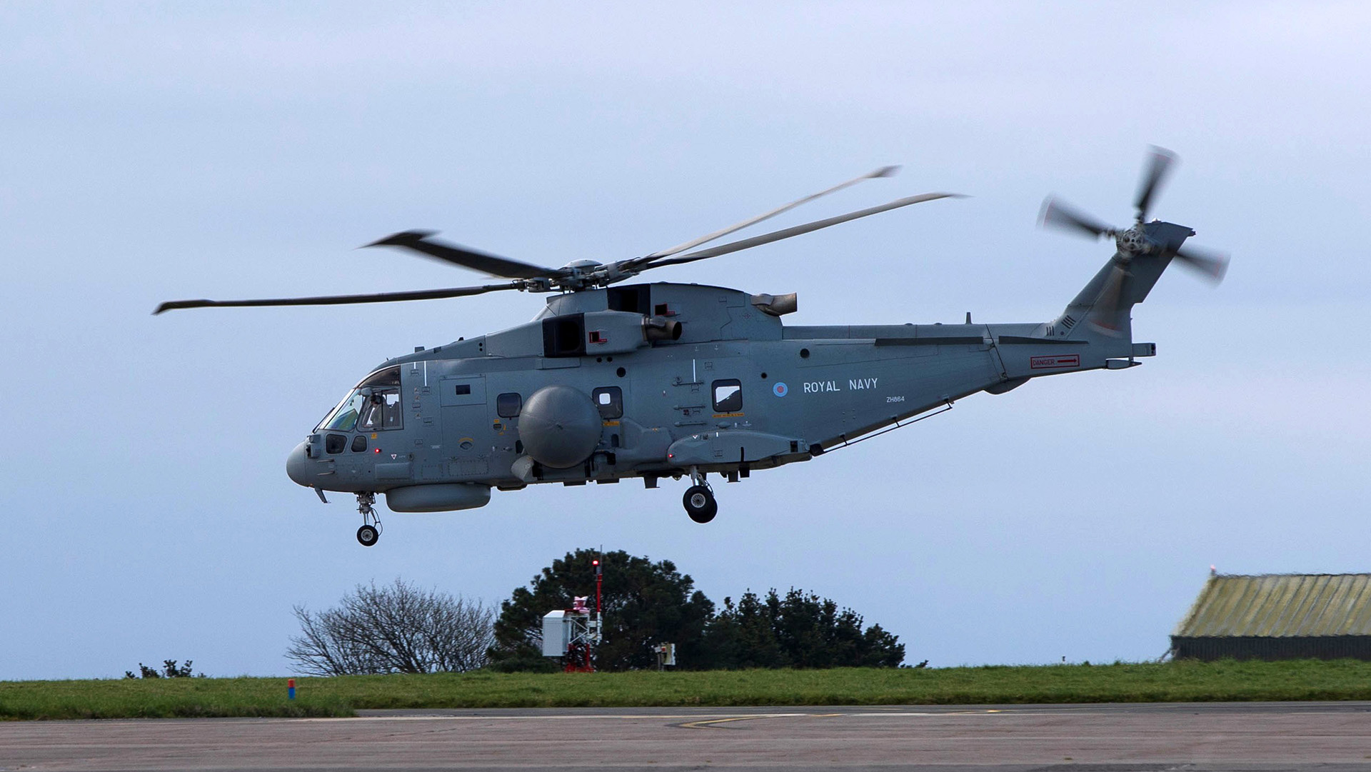 These aircraft were pictured with Crowsnest airborne surveillance and control hanging from its side