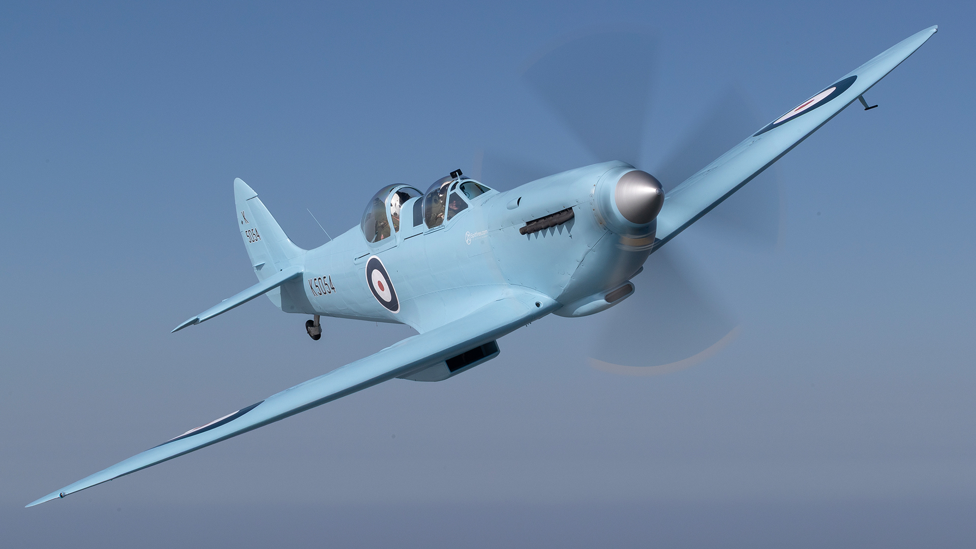 The Spitfire TR9 has been painted with the serial number of the original prototype, K5054