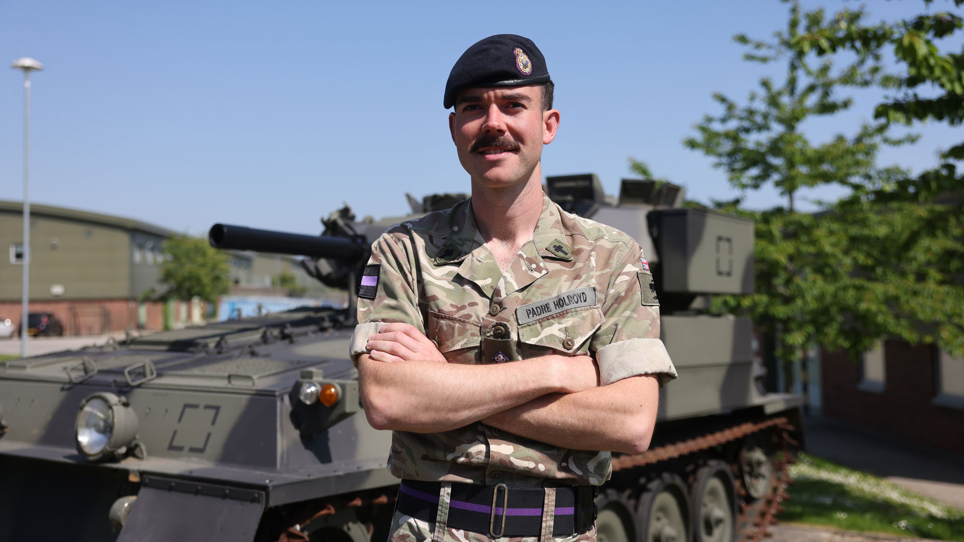 Padre Dominic Holroyd is the Chaplain to the Light Dragoons (Picture: BFBS)