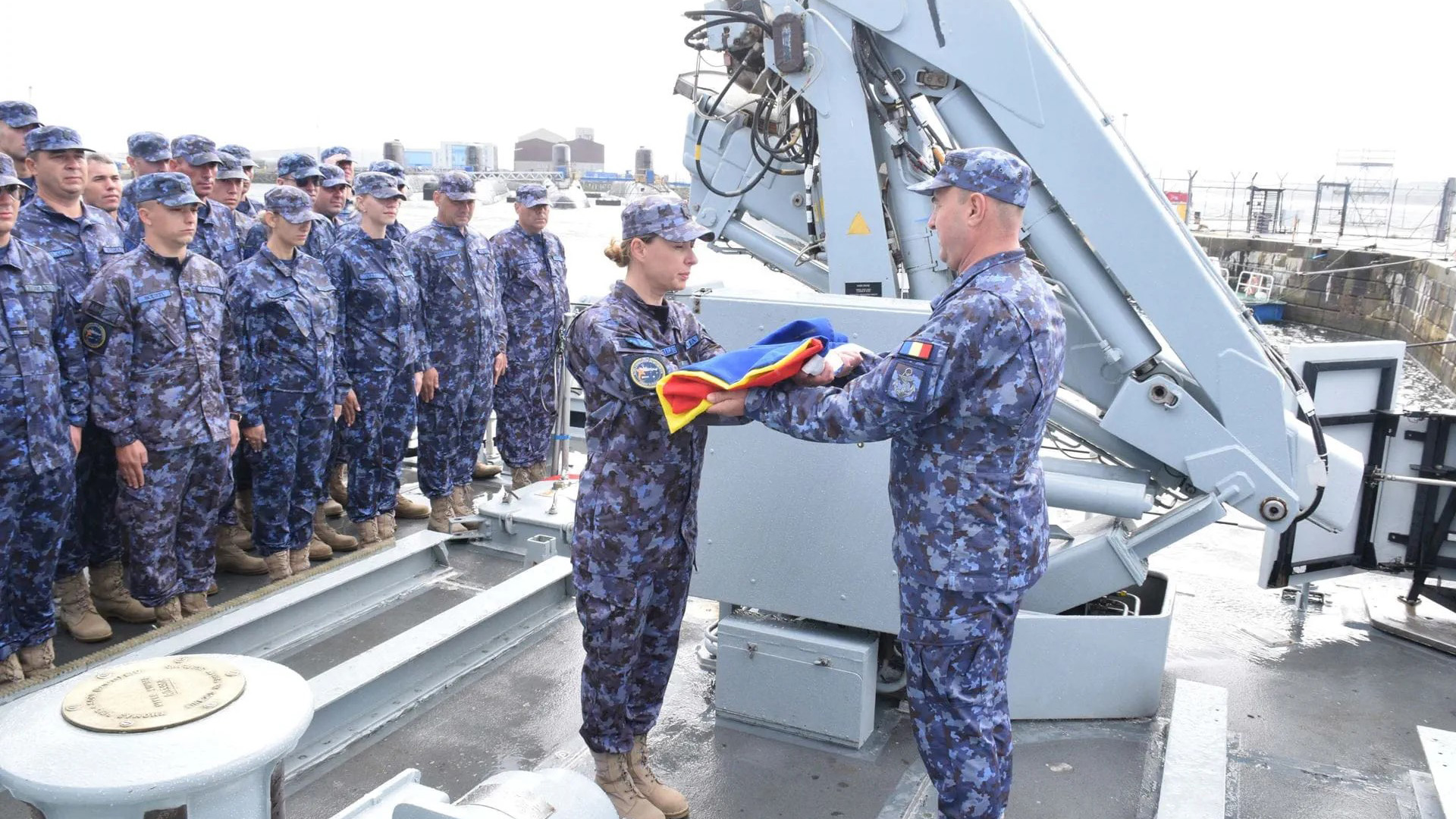 She will now be known as Capitan Constantin Dumitrescu following a ceremony in Rosyth, Scotland (Picture: Royal Navy)