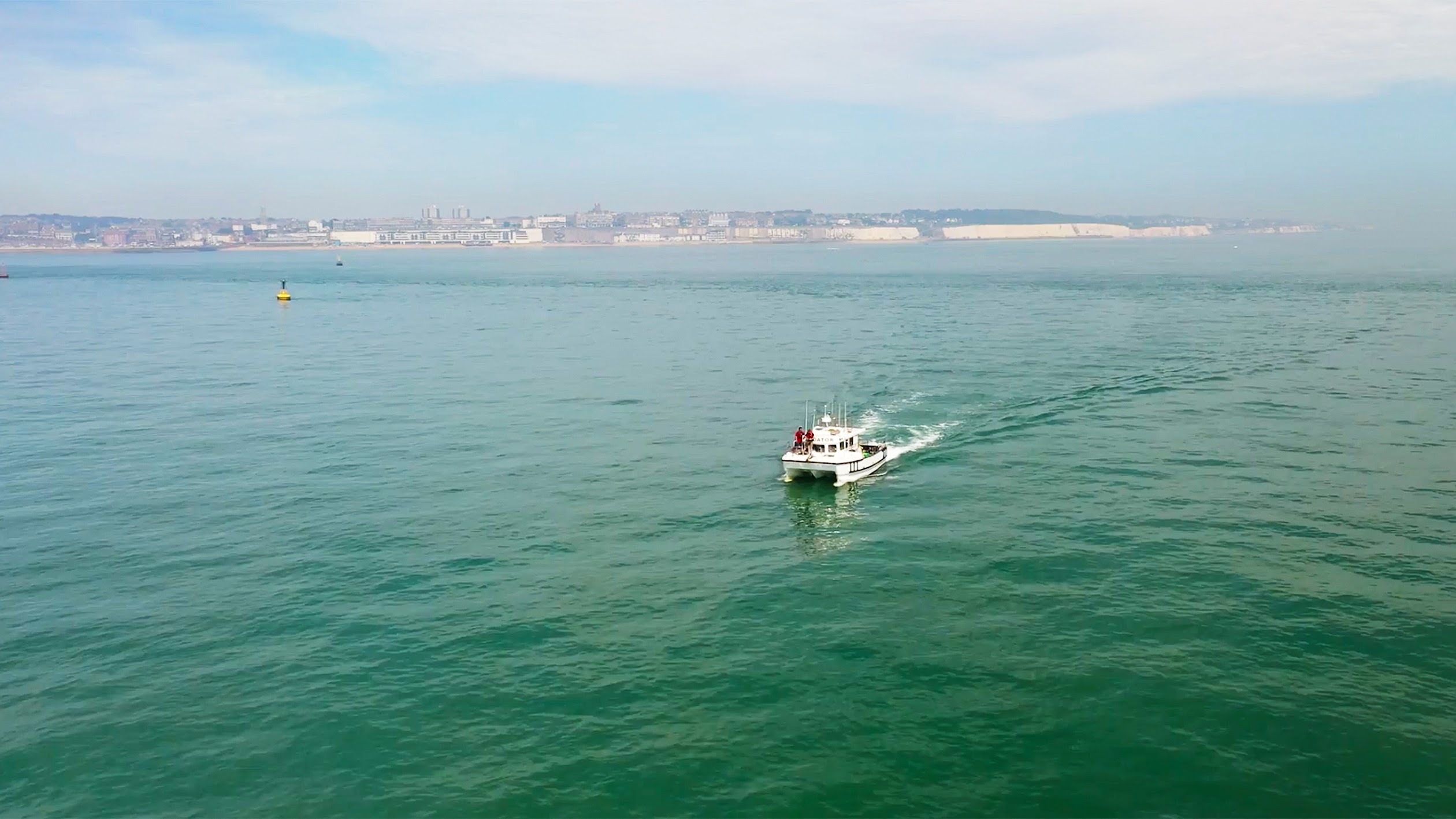 A survey ship heads out from the Kent coast to dive on the wreck of the Northumberland