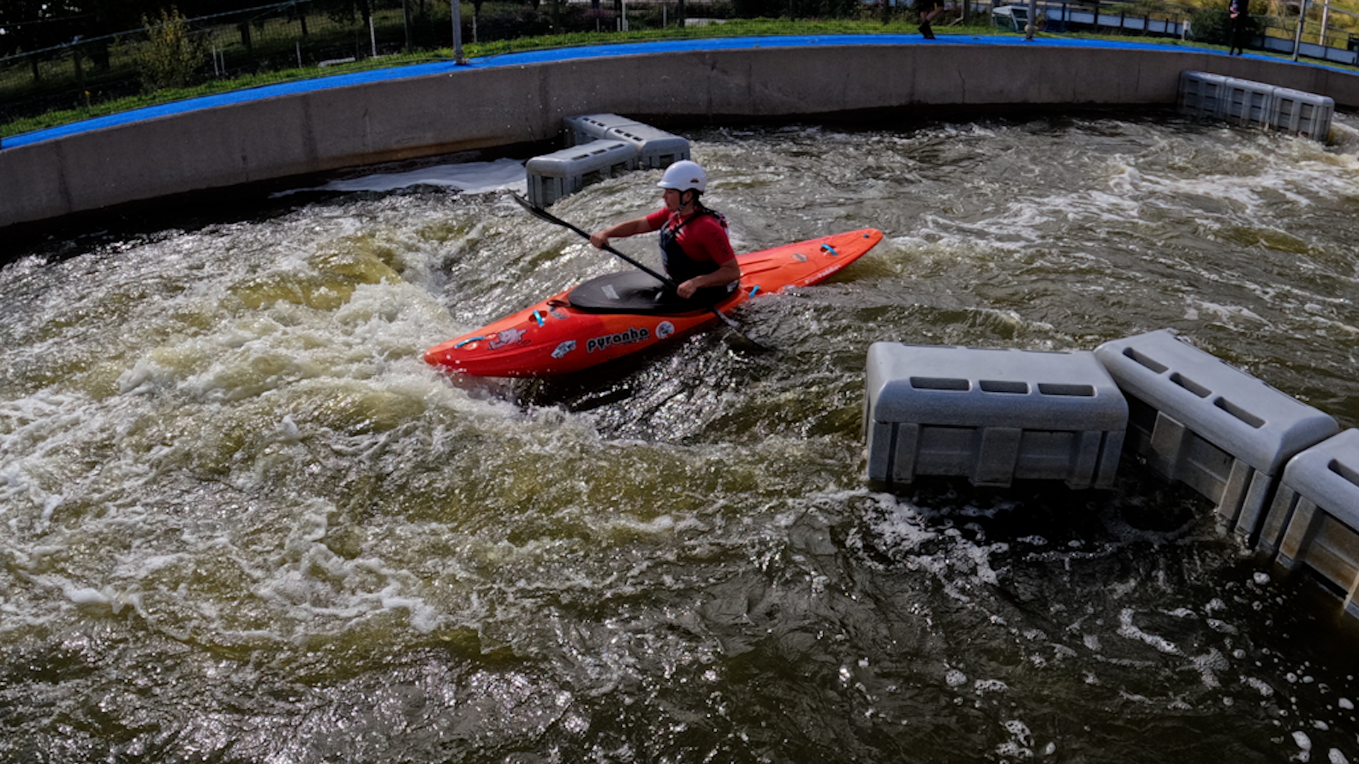 One of the participants in the Inter-service Canoe Championship in Glasgow