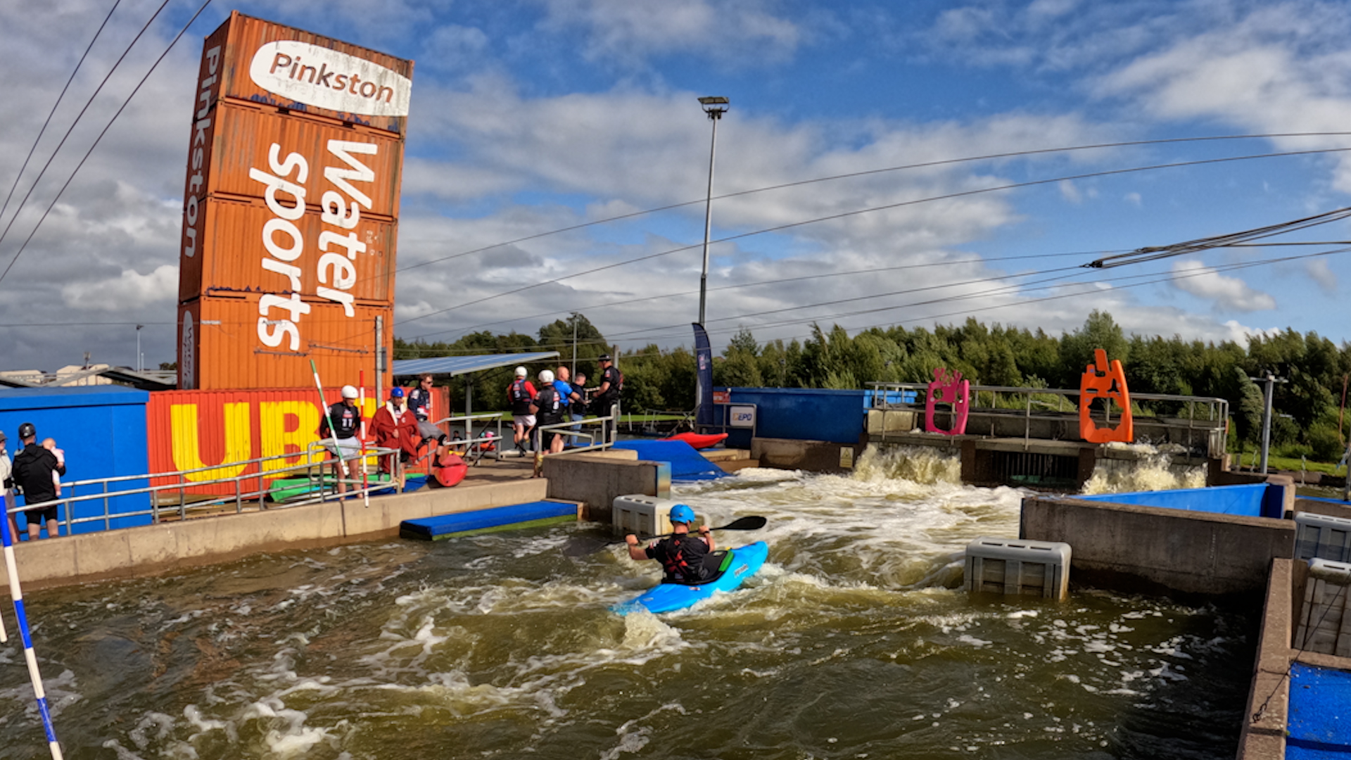 Competitors taking part at the Inter-service Canoe Championship at Pinkston Water Sports Centre in Glasgow