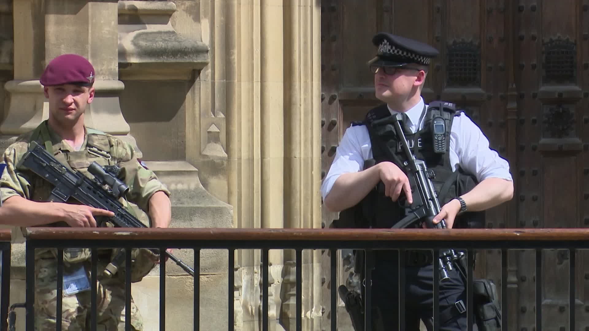 In 2017 we saw military personnel joining police on patrol in response to the Manchester Arena bombings (Picture: BFBS)