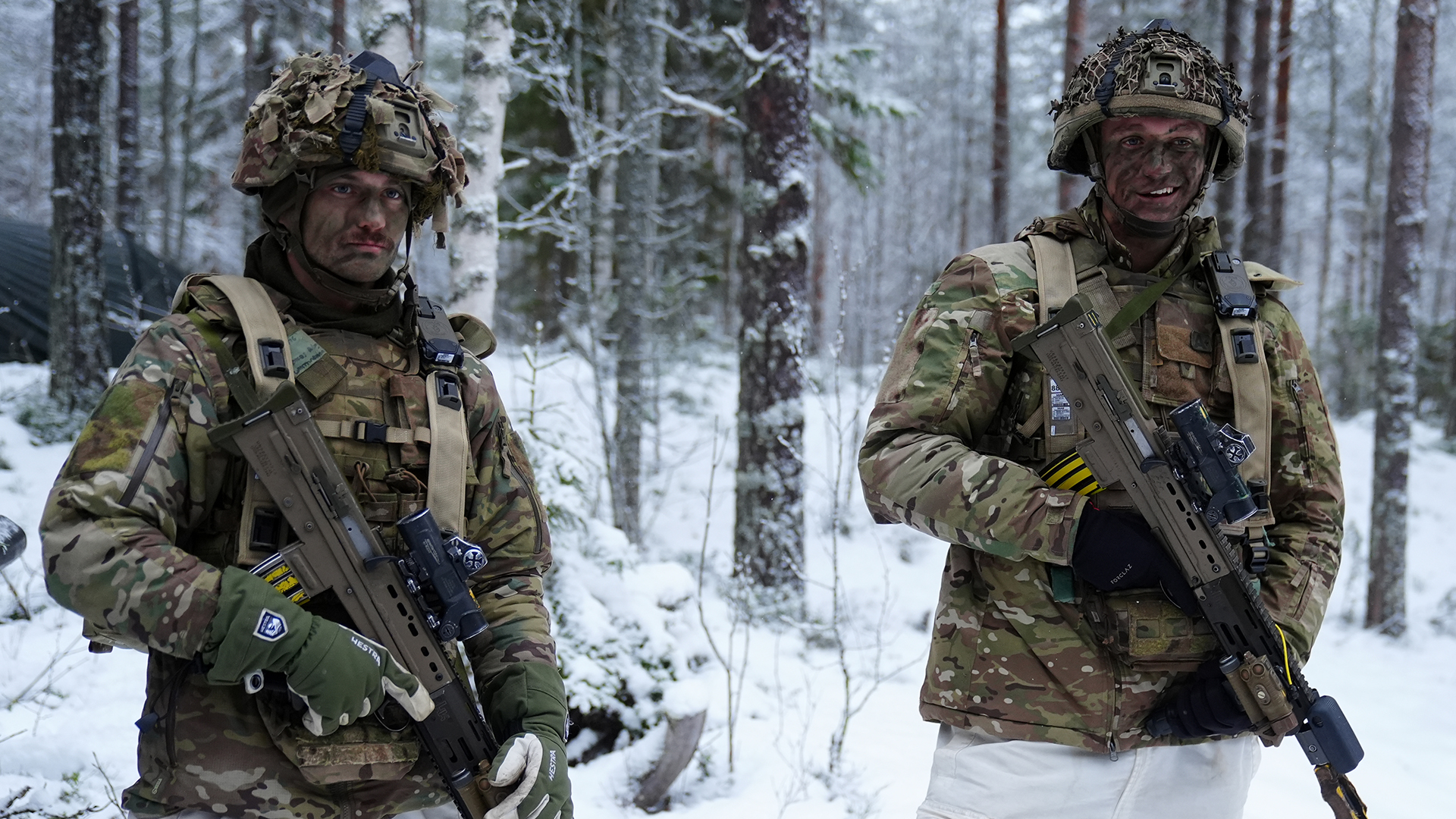 Rifleman James Whittingham and Rifleman Aaron Hunter were impressed by how quickly the Finnish conscripts had come up to speed