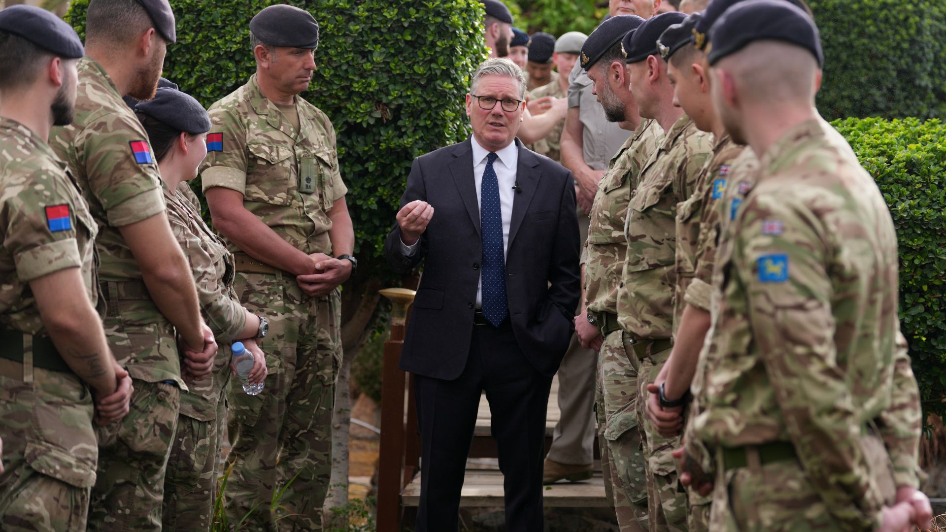 During his visit, Sir Keir spoke with Royal Artillery personnel who have been stationed in the country since late last month