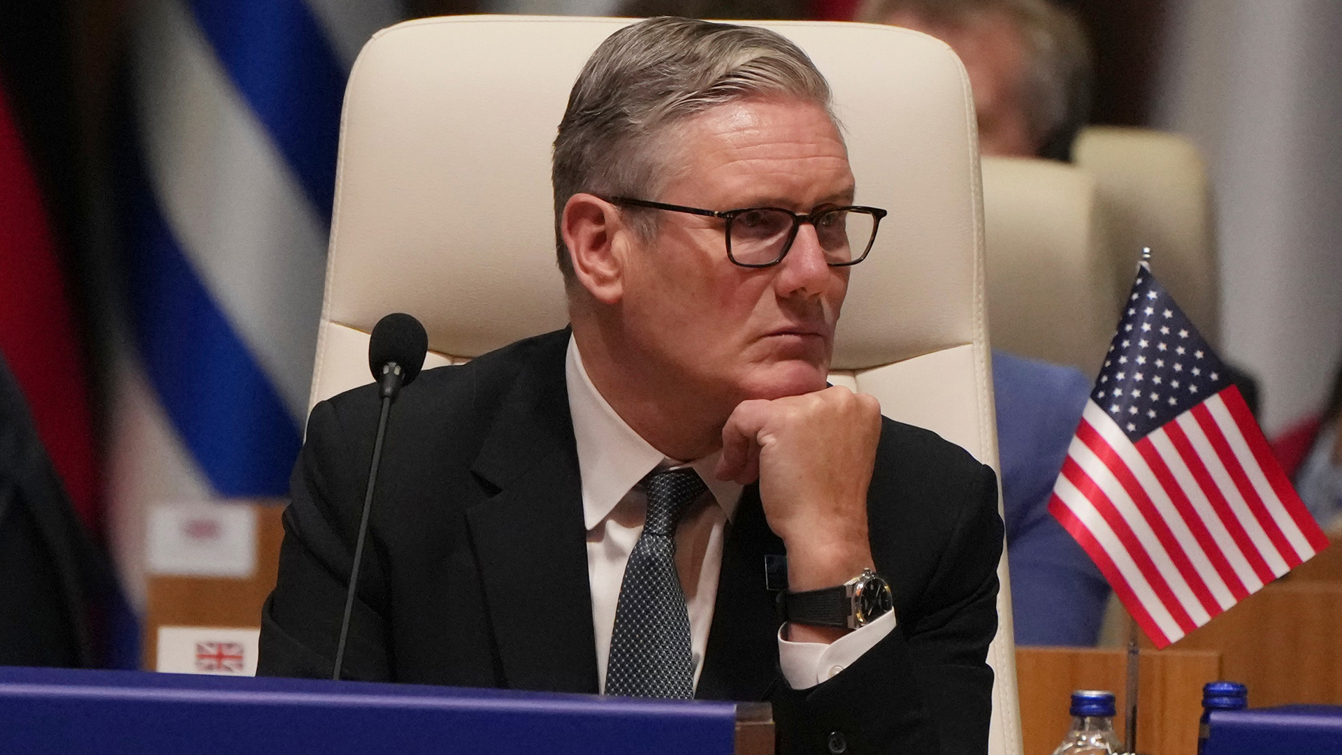 Sir Keir spent yesterday meeting fellow world leaders in what is likely to be his last major international engagement as Prime Minister (Picture: PA)