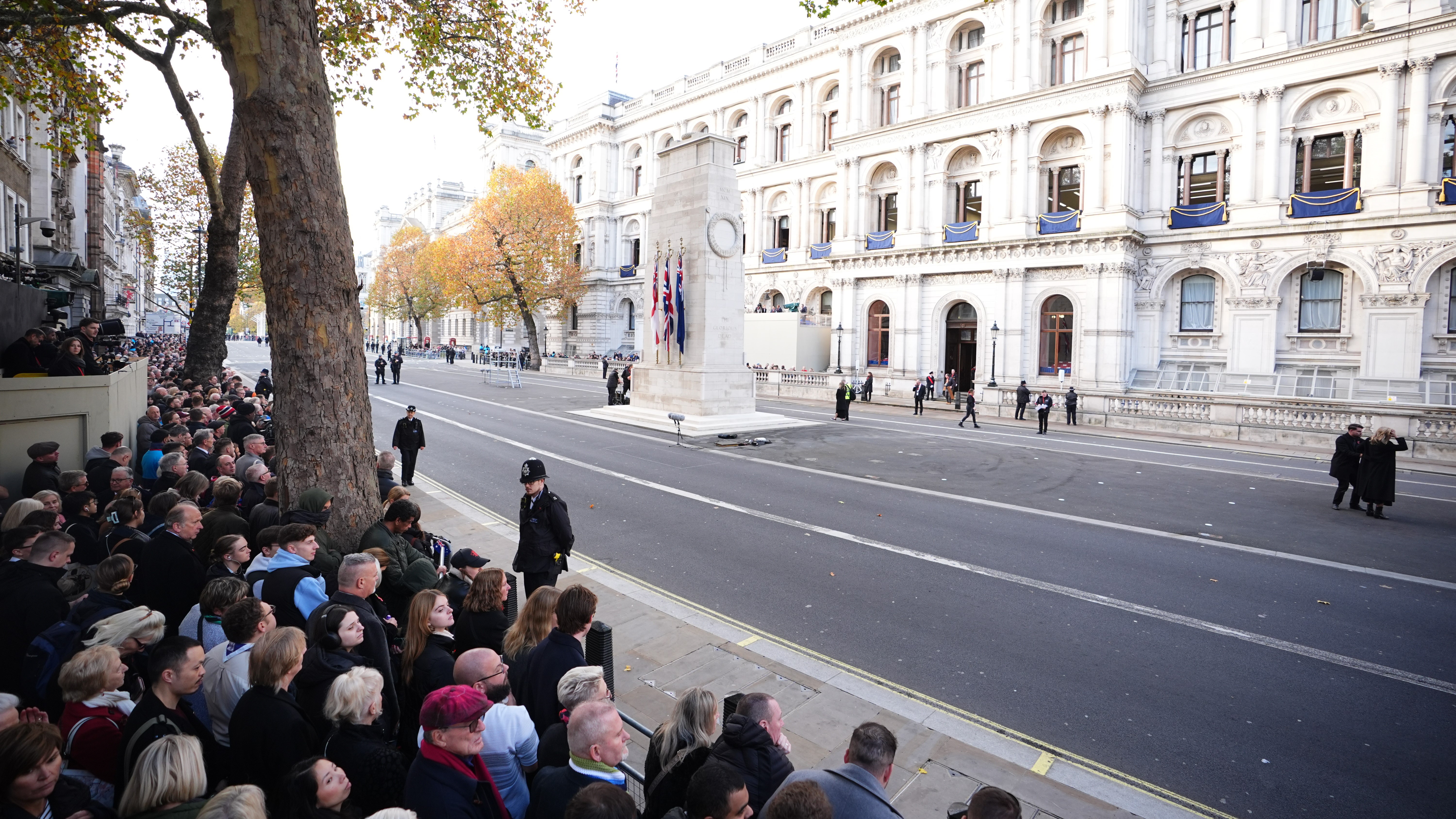 people gather in Whitehall