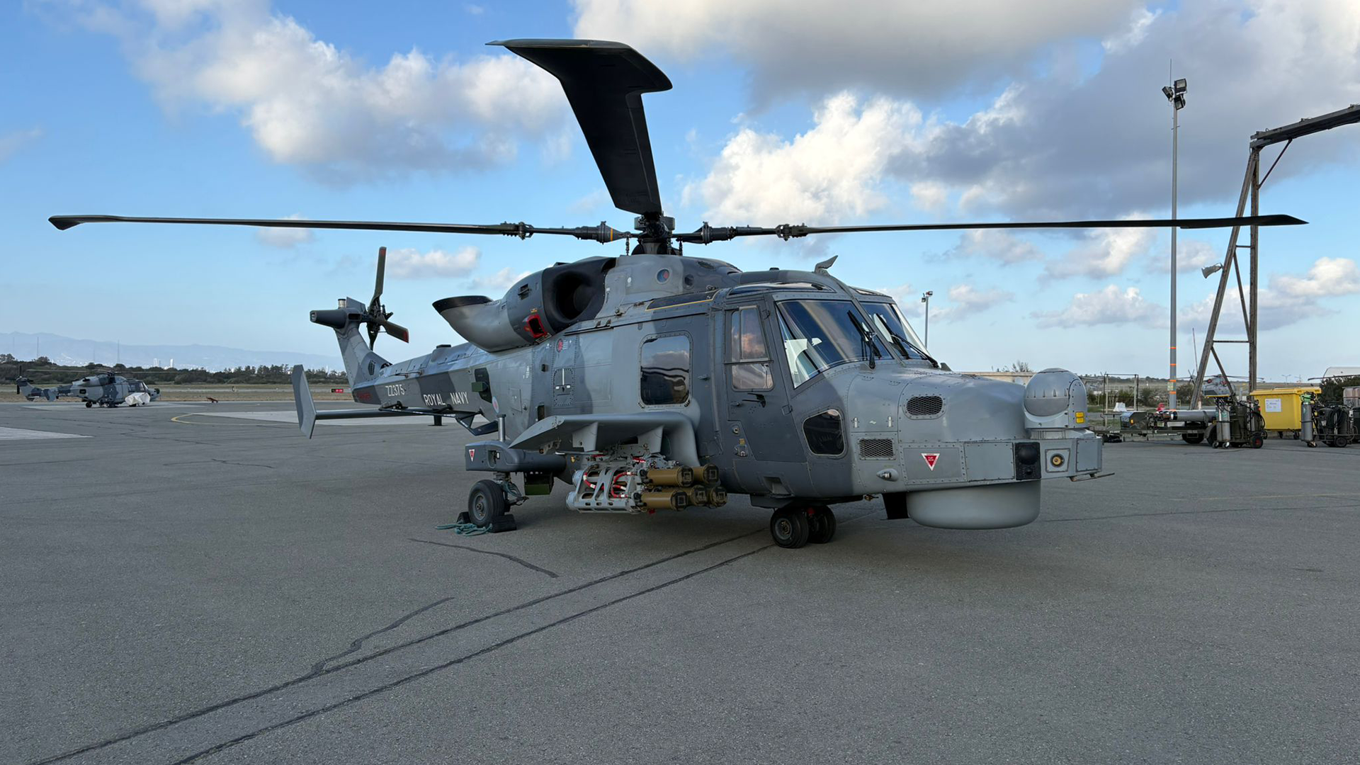 One of the Wildcat helicopters stationed at RAF Akrotiri