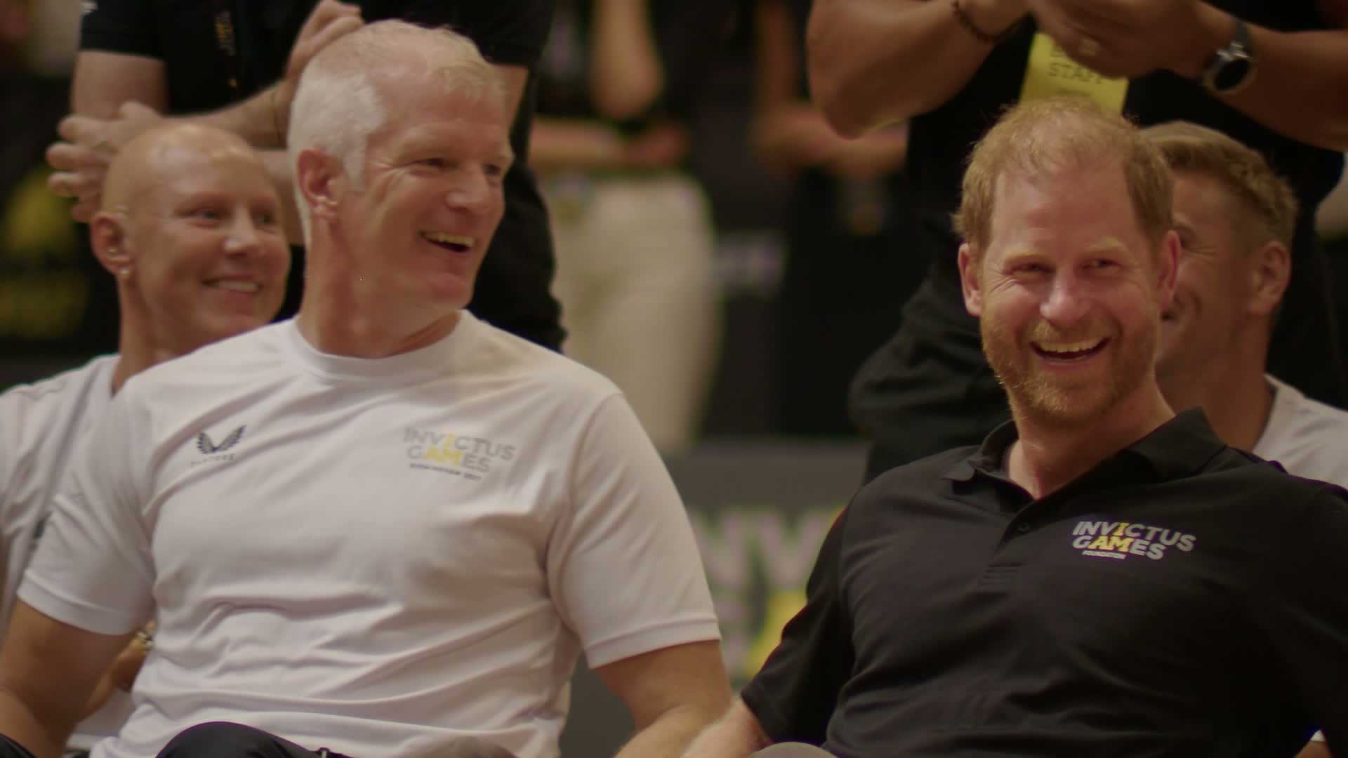 From left to right, Al Carns MP and Prince Harry both attended an event marking one year until Birmingham Invictus Games (Picture: BFBS)