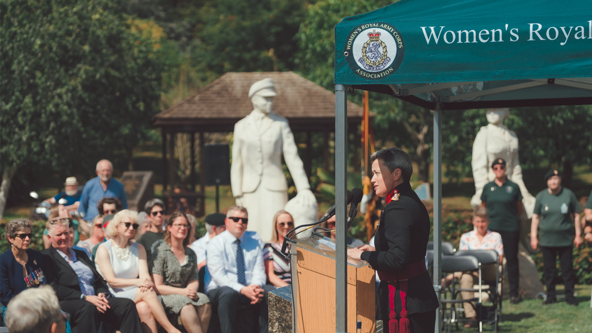 10082025 Brig Clare Phillips CBE 02 at National Memorial Arboretum CRED WRACA The Servicewomen’s Charity