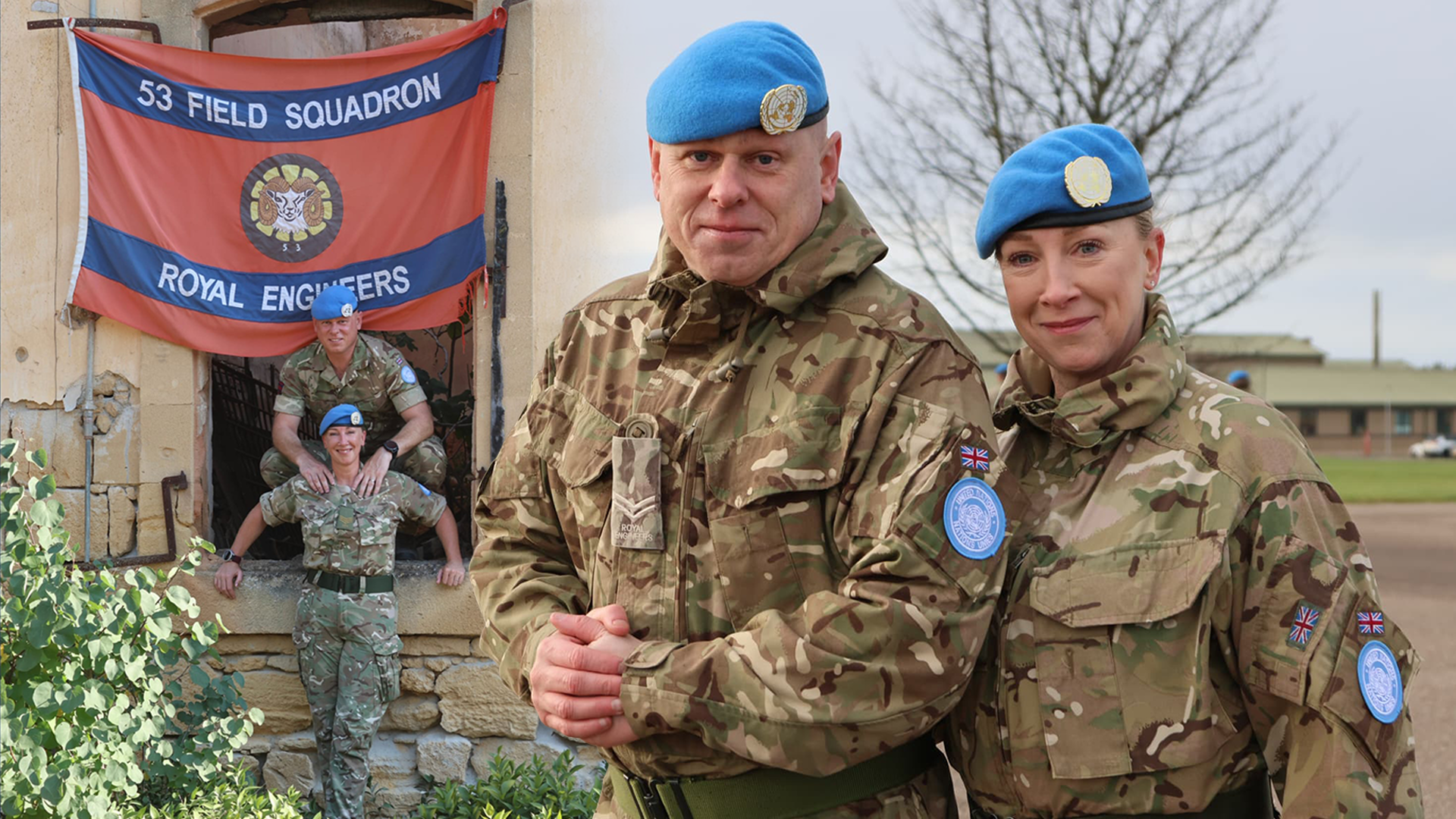 The couple have both undertaken operational tours separately throughout their military careers, but Op Tosca marks their first deployment together (Picture: BFBS)
