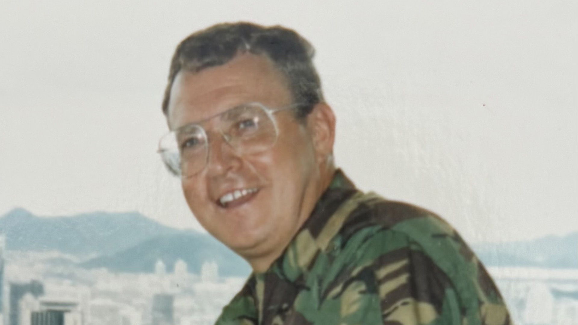 Lt Col Mallett's father, Major Graham John Mallett RAOC, in fatigues (Picture: Lt Col Gordon Mallett)